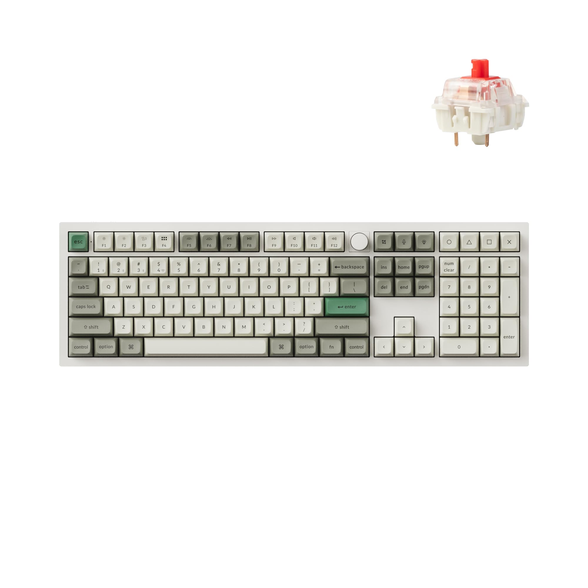 Keychron Q6 Max Custom Mechanical Keyboard - Full Size, Wireless Bluetooth/2.4GHz/USB-C, QMK/VIA Programmable, RGB Backlit, Hot-Swappable Gateron Red Switches for Mac/Windows/Linux (White) | Perfect for Office, Gaming & Programming