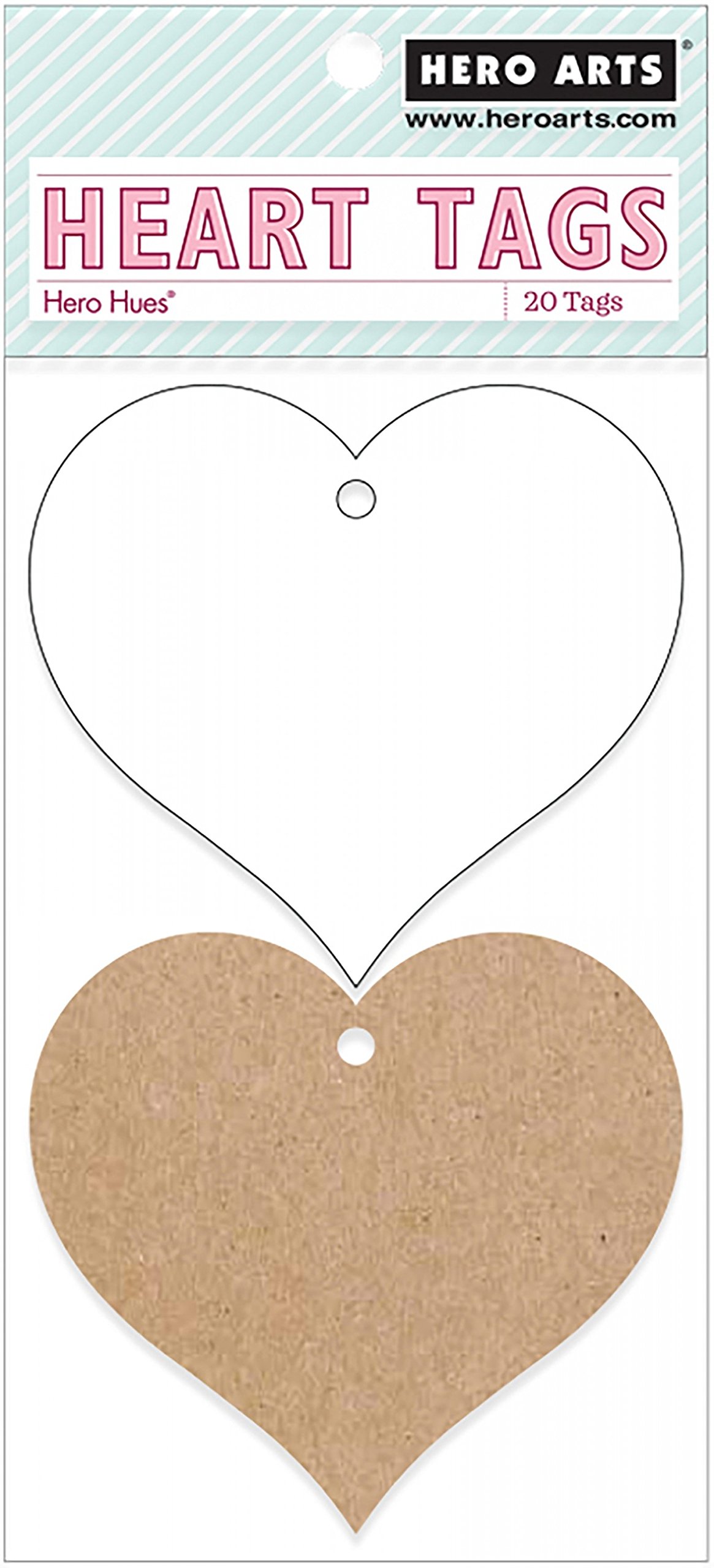 Hero Arts Heart Tags - Colorful DIY Scrapbooking Embellishments for Cards, Journals, and Gift Wrapping