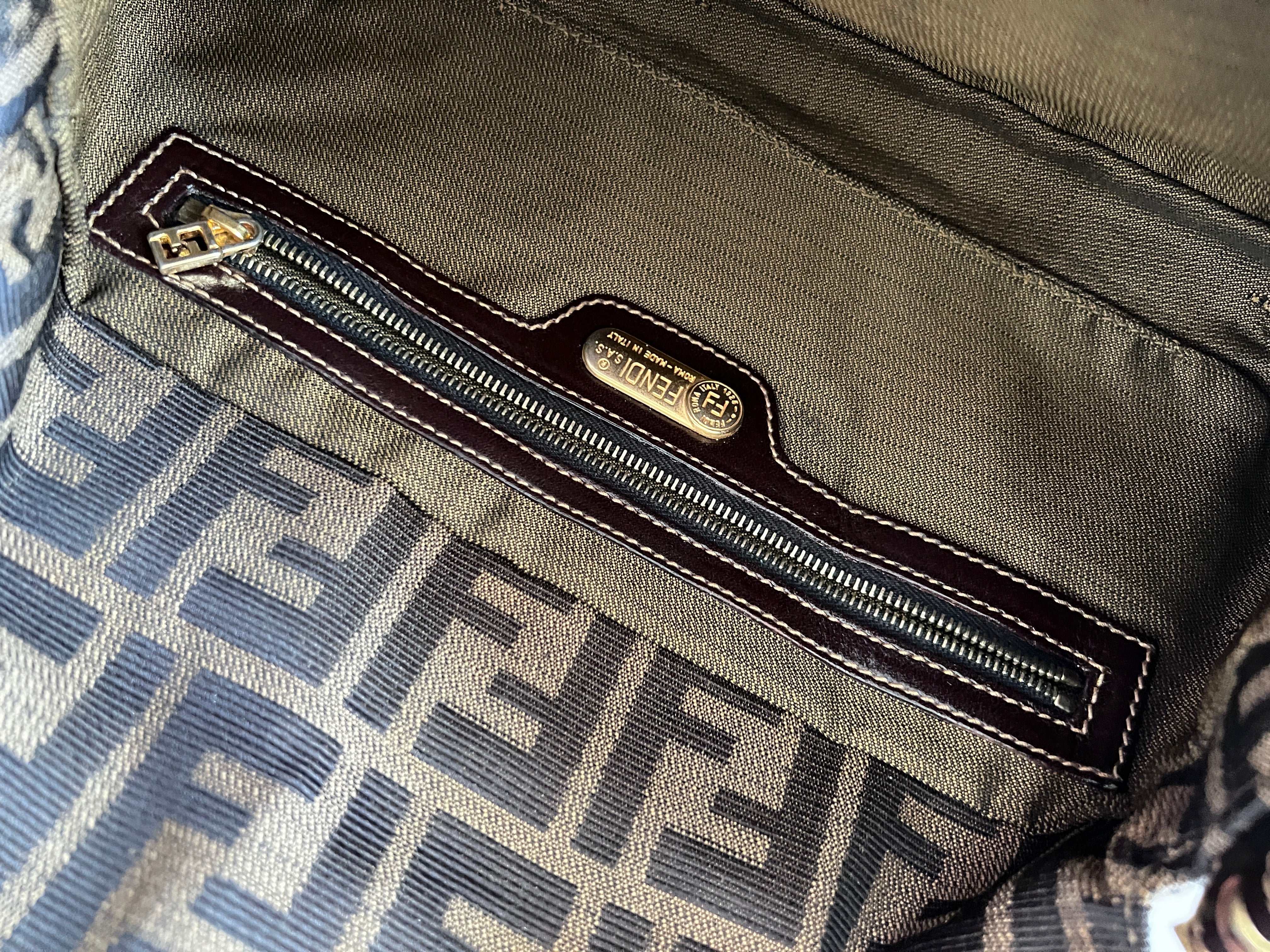 Vintage Fendi Zucca Baguette Bag with Gold Hardware - Luxury Designer Shoulder Bag for Women, Perfect for Parties, Date Nights & Special Occasions
