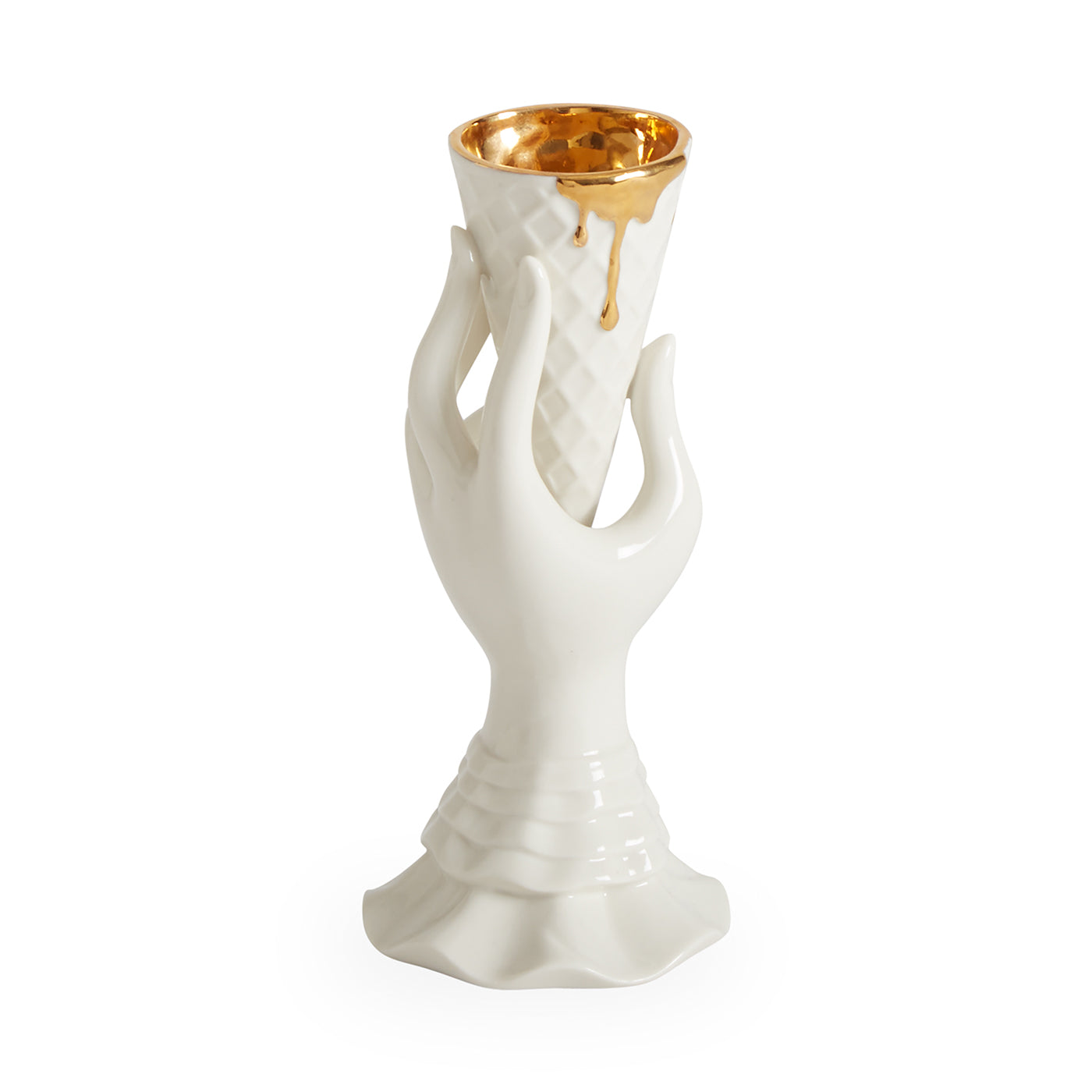 Gilded I Scream Vase - Elegant Gold Decorative Vase for Home Decor, Wedding Centerpieces & Luxury Gift Giving