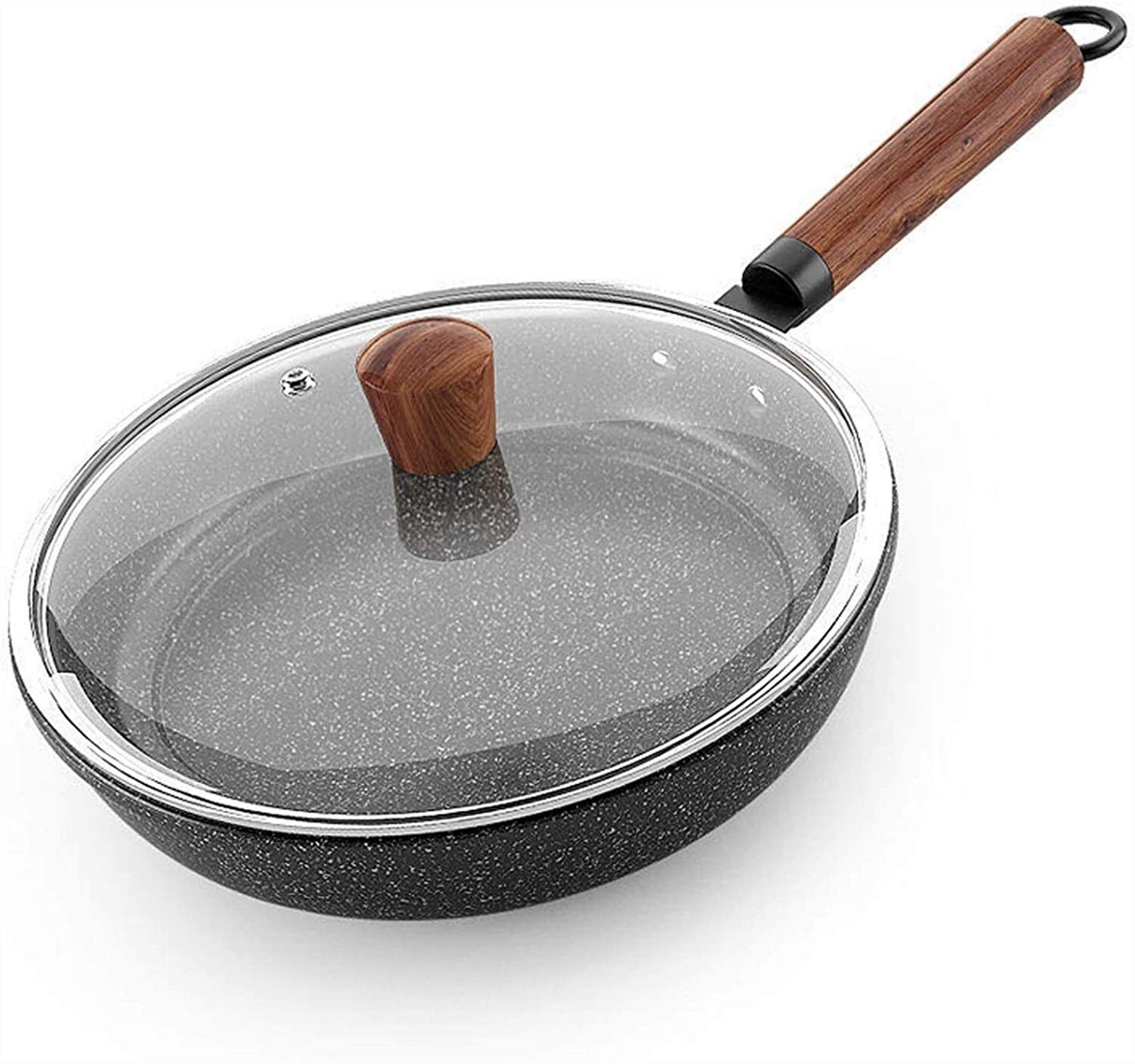 Non-Stick Frying Pan Set - MIAOMSI 10-Inch & 12-Inch Skillet for Gas & Induction Cooktops - Healthy Cooking Wok with Lid - Perfect for Stir Fry, Sautéing & Home Kitchen Use