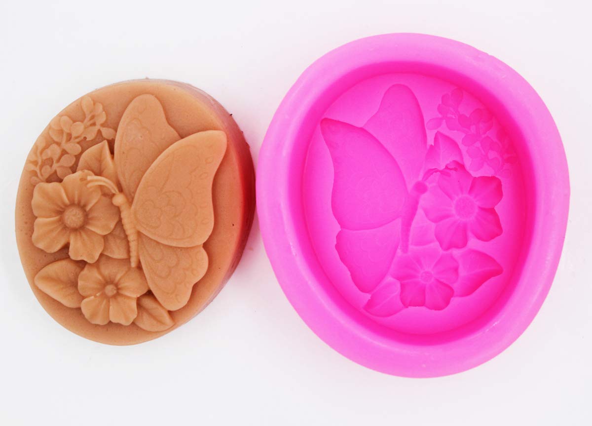 Butterfly Flower Silicone Soap Molds - DIY Handmade Soap Making Kit for Crafting, Bath Bombs & Candle Making - Perfect for Home Spa, Gifts & Art Projects