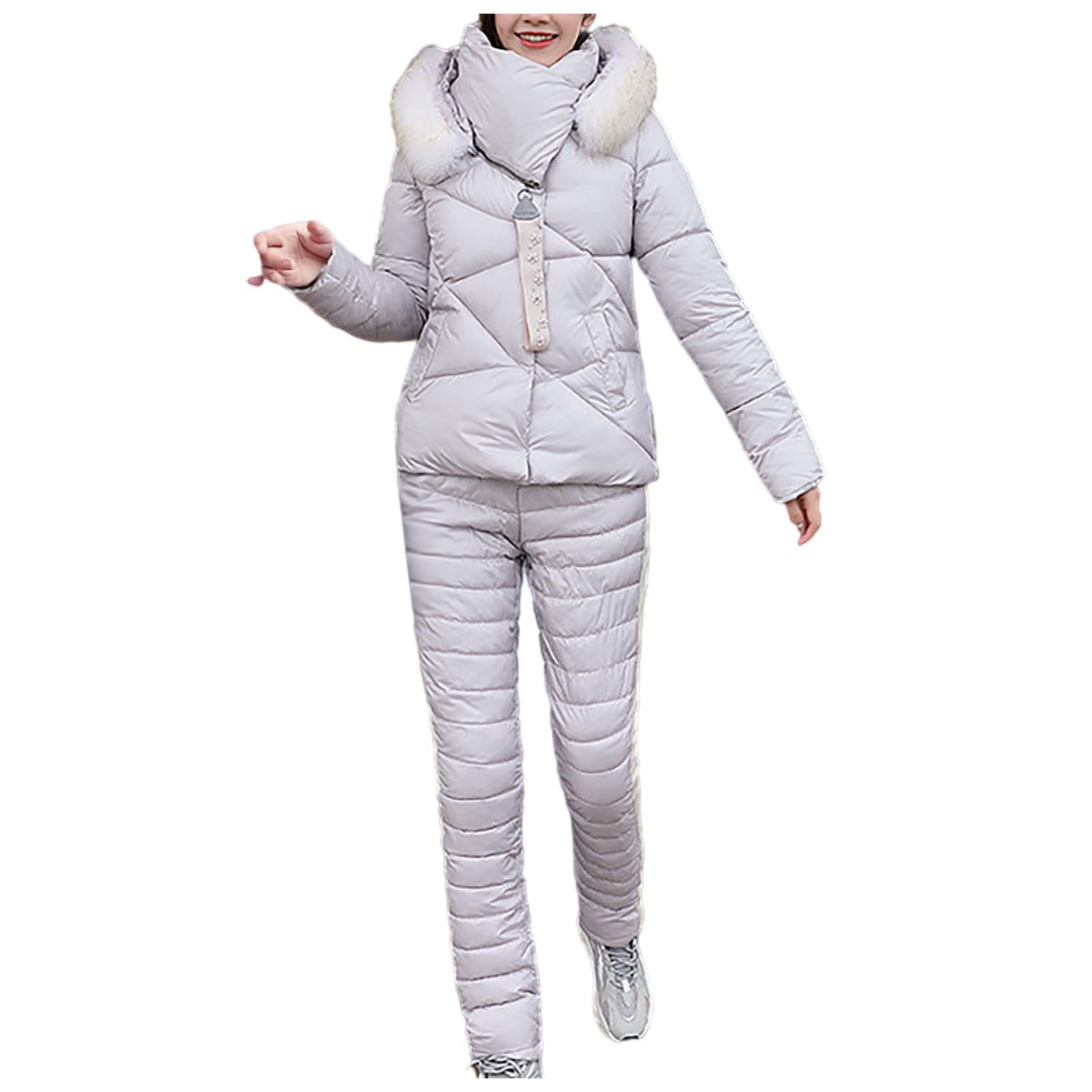 NBXNZWF Women's Winter Full Body Ski Suit - Waterproof Hooded Jumpsuit with Jacket & Pants for Skiing, Snowboarding & Outdoor Activities