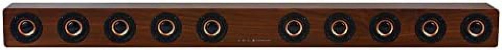 Wooden TV Sound Bar with 6 Sound Effects, 8 Speakers, 40W Wireless Bluetooth, Full Range 2 Woofer, Remote Control, Brown - Perfect for Home Theater, Acoustic Music Center, and TV Column Setup