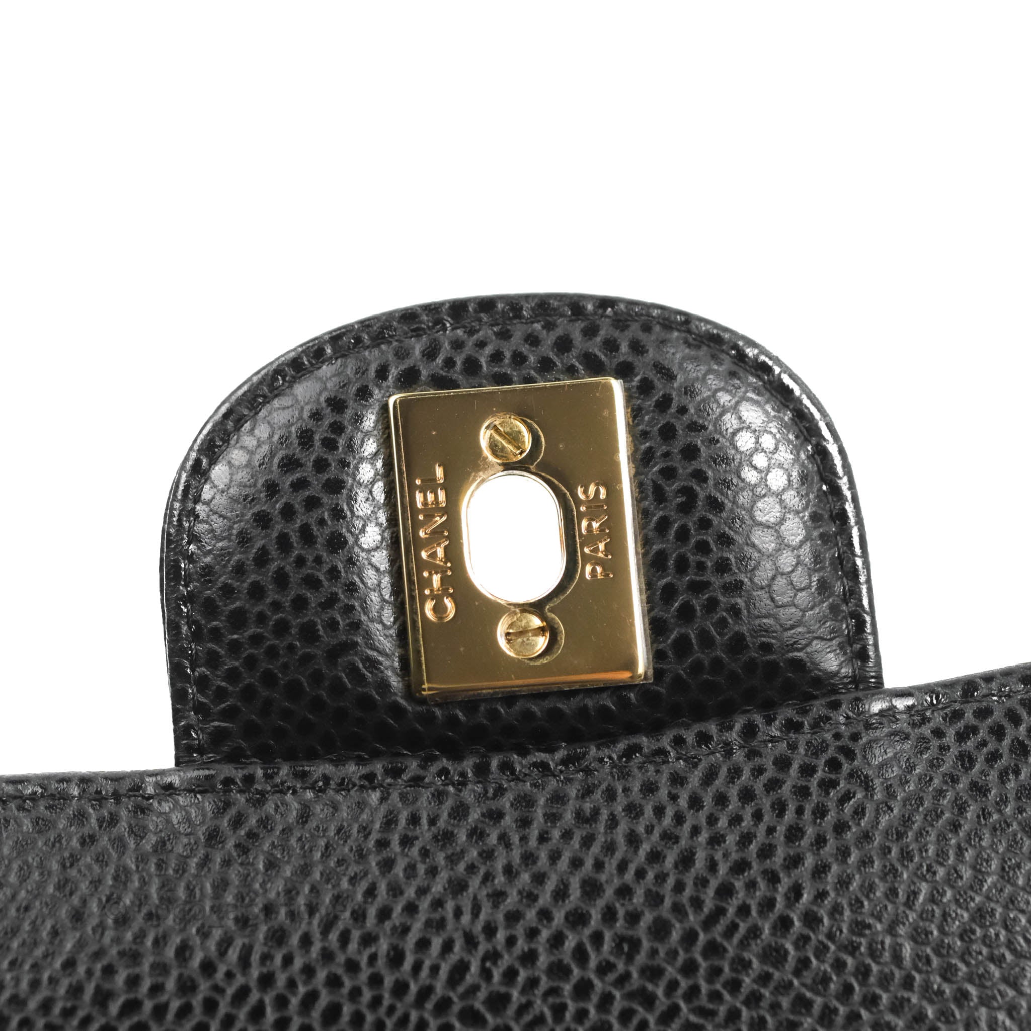 Chanel Classic Medium Double Flap Bag in Black Caviar Leather with Gold Hardware - Luxury Designer Handbag for Women, Perfect for Work, Evening Events & Special Occasions
