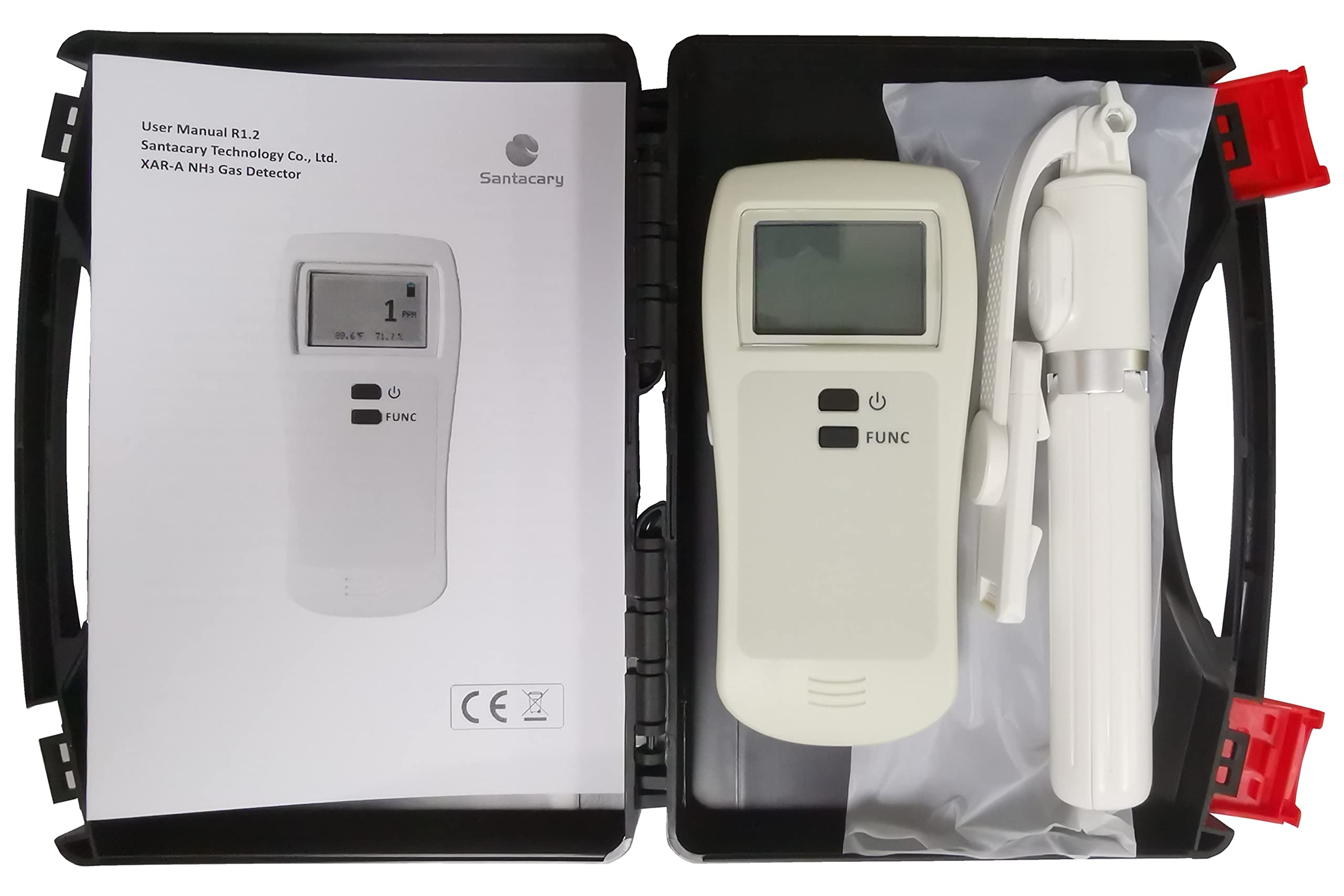 Portable NH3 Gas Detector - Handheld Ammonia Meter Tester with 0-500 PPM Range & Alarm - Ideal for Industrial Safety, Agriculture, and Food Storage Monitoring