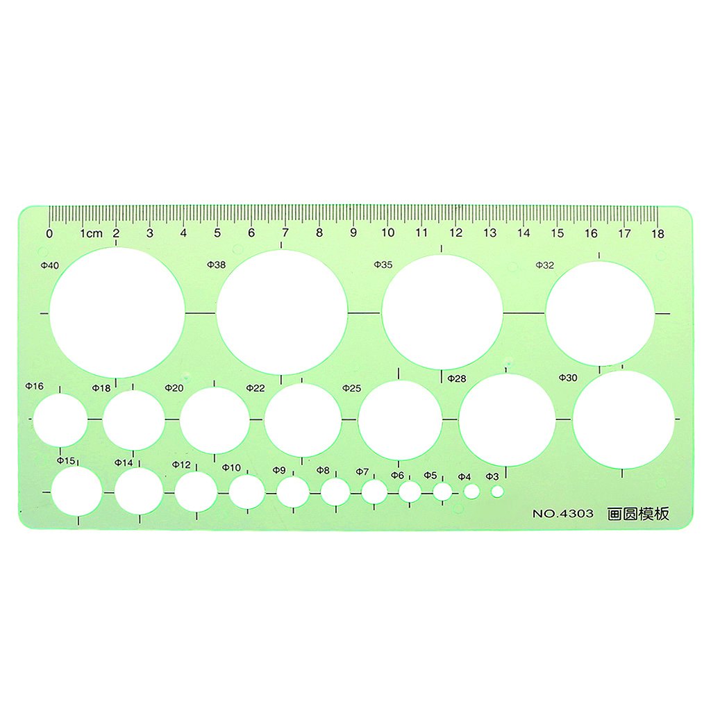 Geometric Plastic Circle Template Ruler - Drawing Tool for Artists, Designers & Crafters - Perfect for Sketching, Drafting & DIY Projects