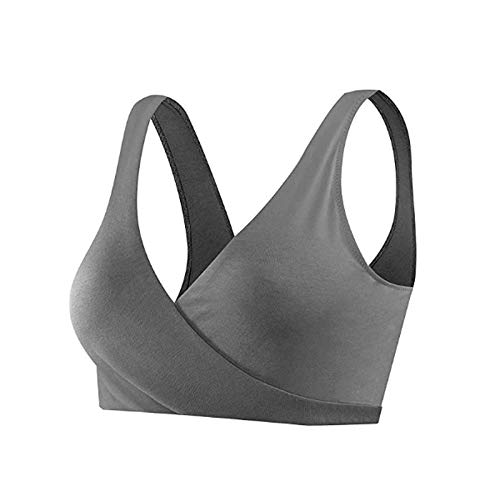 2 Pack Maternity Nursing Bras - Soft Padded Pregnancy Bras for Women, Comfortable Breastfeeding & Nursing Support (Black) - Perfect for Daily Wear, Sleeping & Postpartum Care