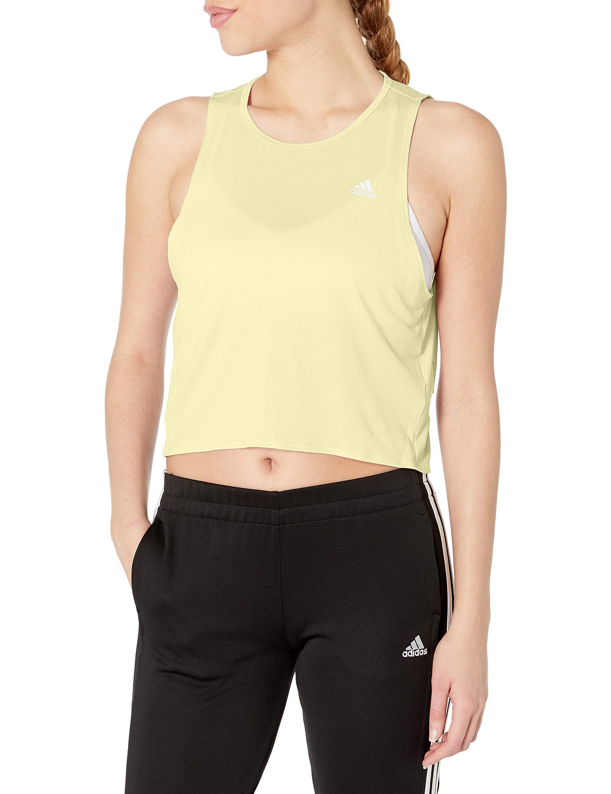 Adidas Women's Own The Run Cooler Tank Top - Breathable Workout Shirt for Running, Yoga & Gym - Moisture-Wicking Athletic Performance Apparel