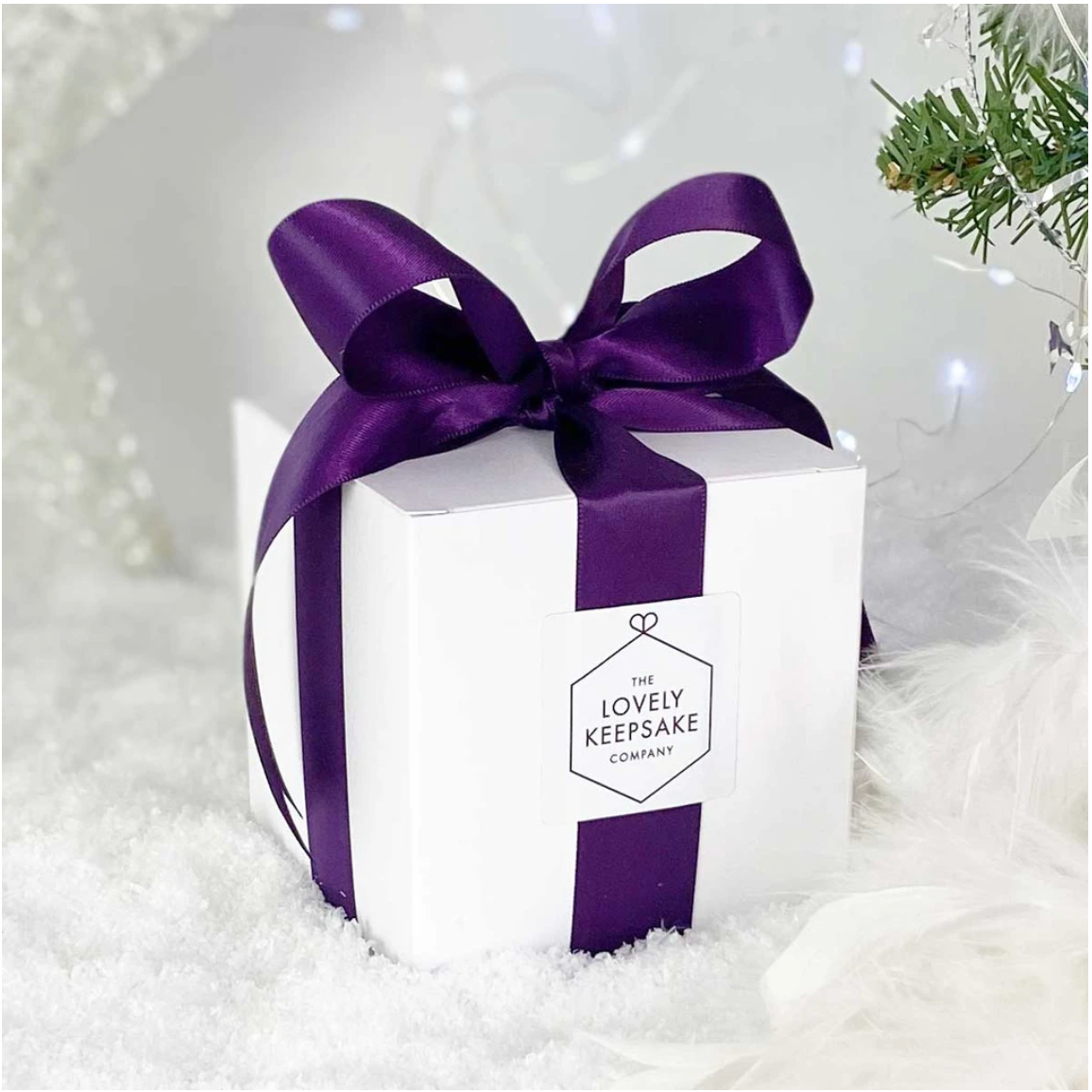 Personalized Luxury Feather Filled Glass Memorial Ornament - Perfect for Christmas Tree Decor, Sympathy Gifts & Keepsake Memorials