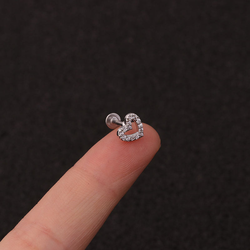 16G Flat Back Tiny Stud Labret Earrings for Lip, Nose, or Cartilage Piercing | Hypoallergenic Surgical Steel Jewelry | HSPJ218 - Perfect for Daily Wear, Parties, and Gifting