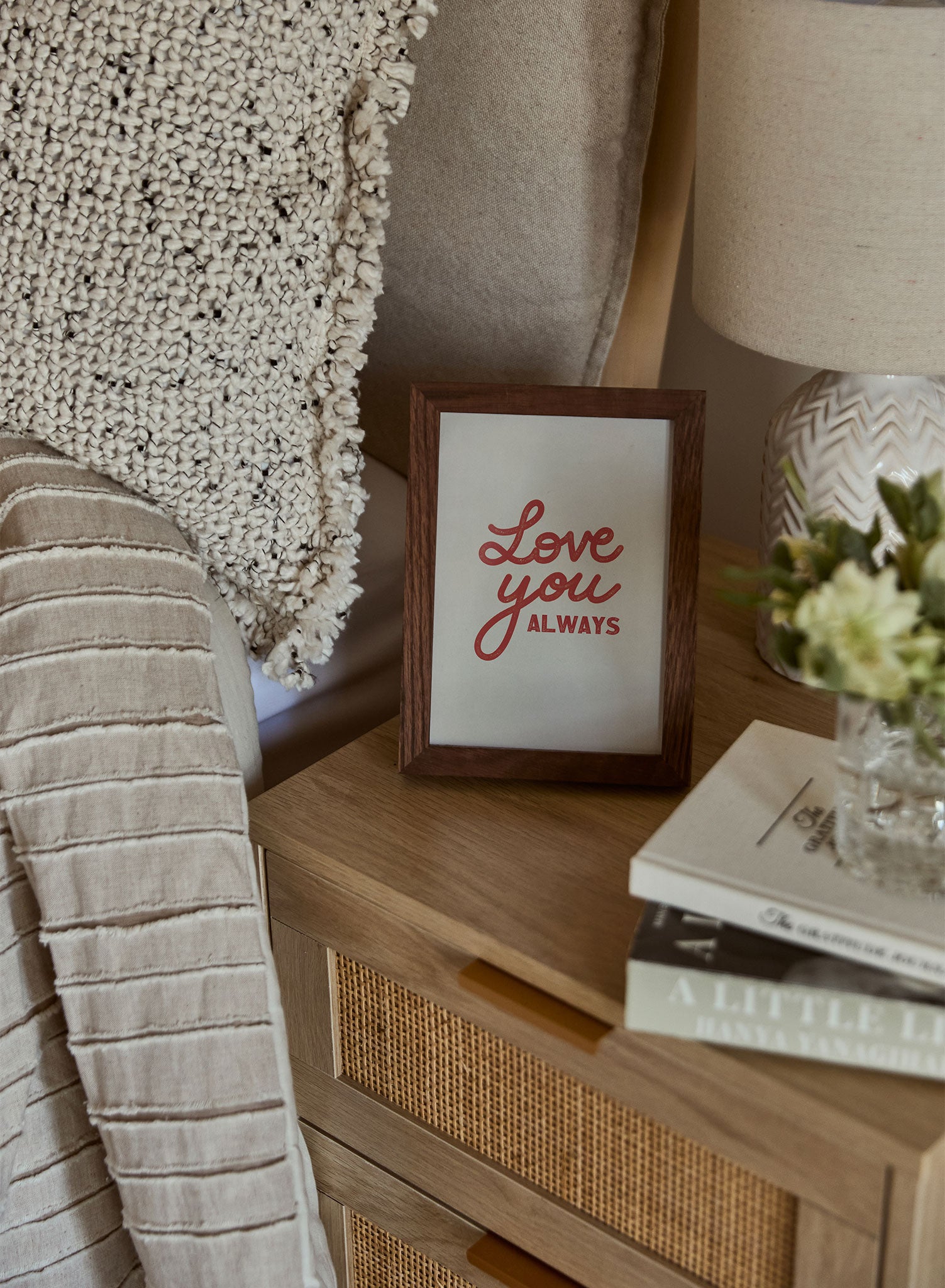 Love You Always Poster - Romantic Wall Art Decor for Bedroom, Living Room & Gifts - Perfect for Anniversaries, Weddings & Couples