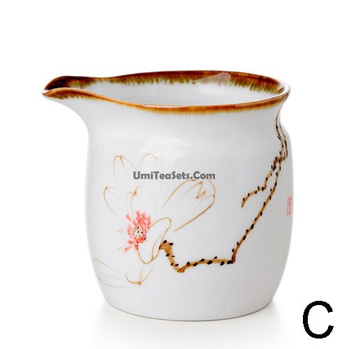 White Porcelain Lotus Fair Cup - Elegant Tea Cup for Chinese Tea Ceremony, Perfect for Home, Office, and Gifts - Handcrafted Ceramic Tea Set for Relaxation and Meditation