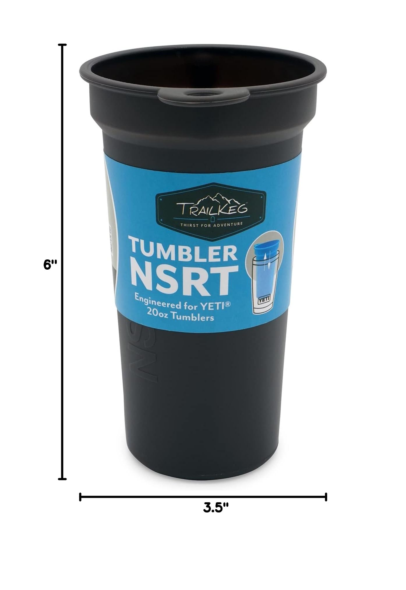 Premium Food-Grade Silicone Tumbler Insert for Yeti Rambler 20oz - Hot & Cold Drink Compatible, Microwave & Dishwasher Safe (6