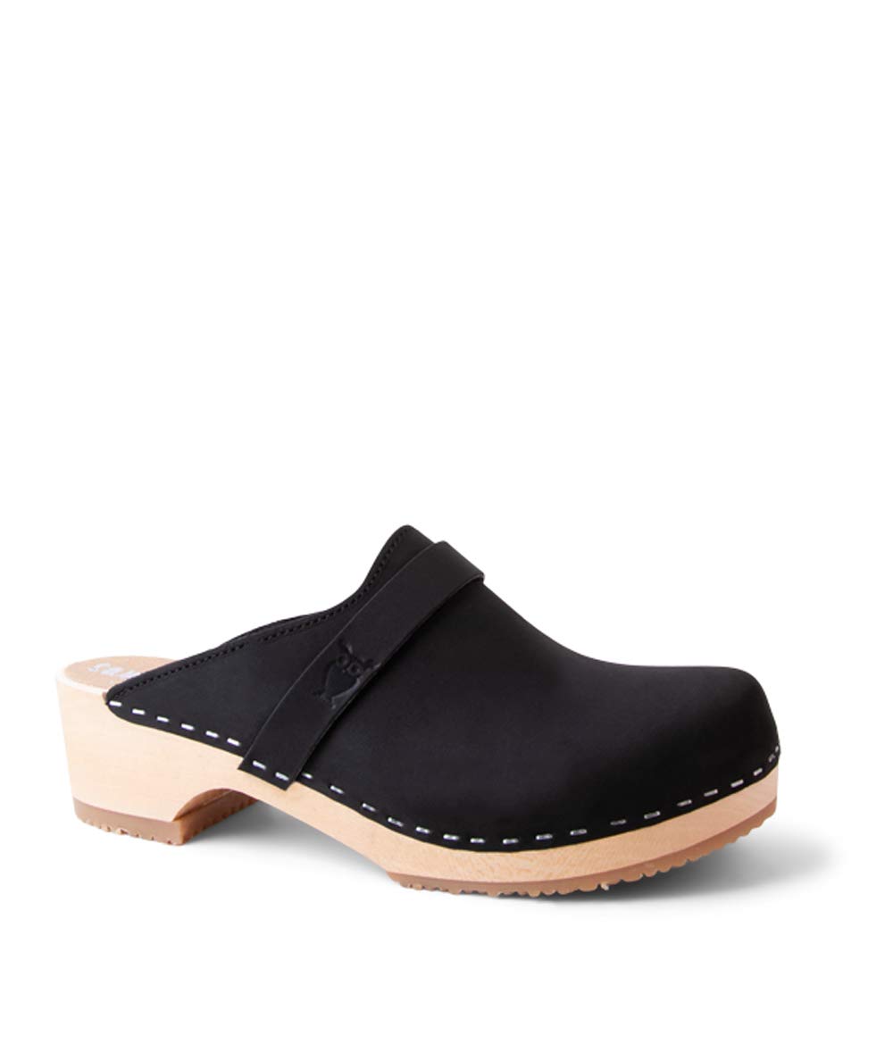 Sandgrens Swedish Handmade Wooden Clog Mules - Comfortable Wooden Shoes for Women | Tokyo Style | Perfect for Home, Garden & Casual Wear