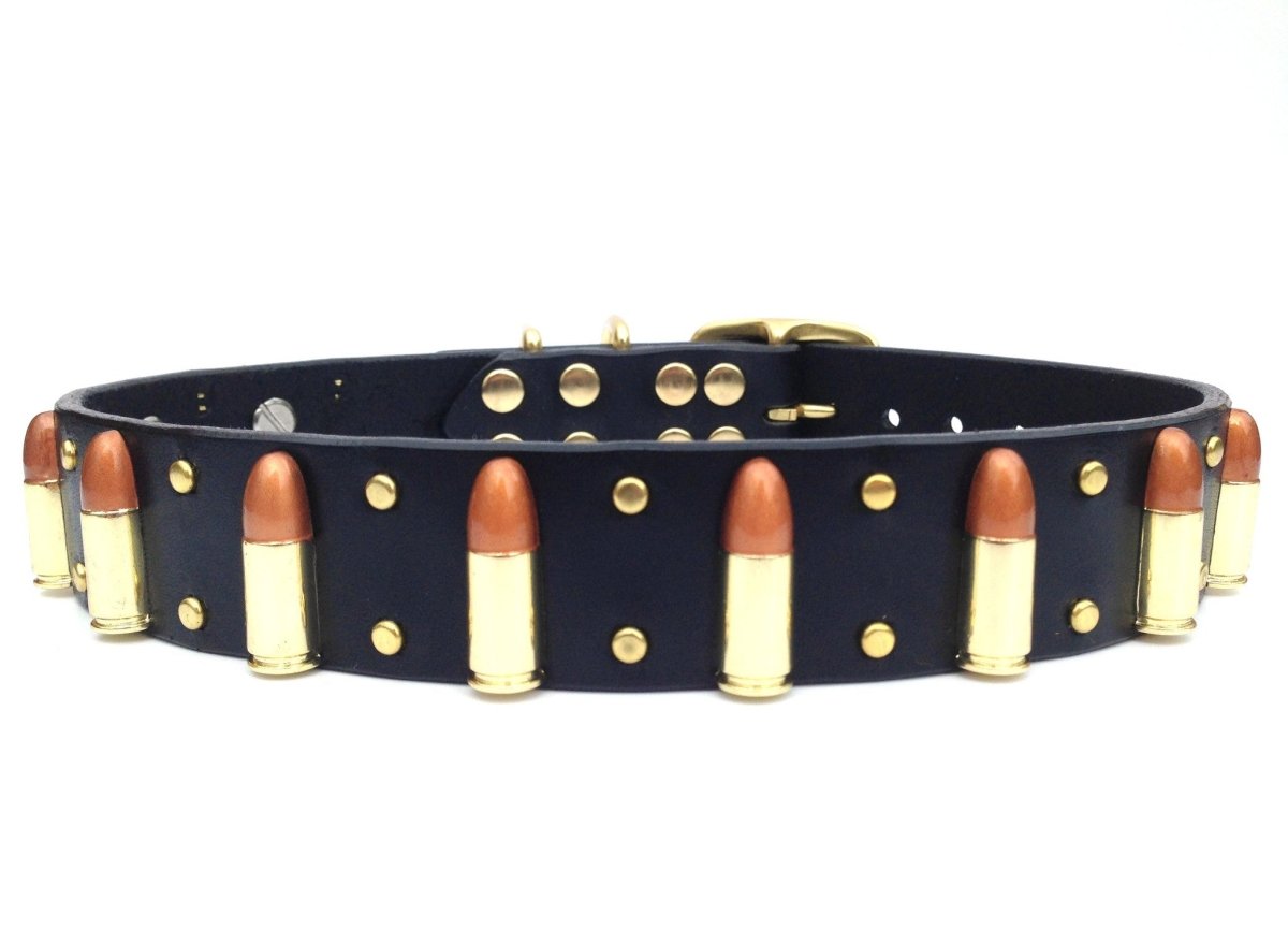 Premium Genuine Leather Dog Collar with Heavy-Duty Buckle - Durable & Stylish for Large & Medium Dogs - Perfect for Training, Walking & Outdoor Adventures