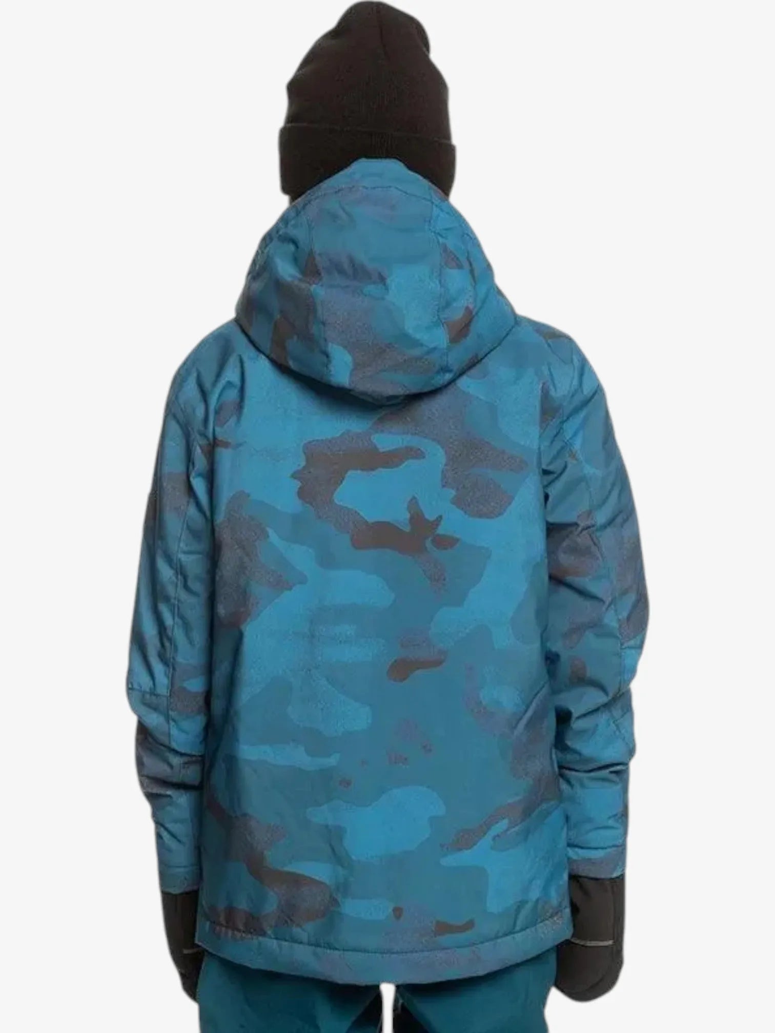 Quiksilver Snow Mission Printed Kids' Camouflage Snow Jacket - Blue Camo Winter Coat for Boys & Girls - Perfect for Skiing, Snowboarding & Outdoor Winter Adventures