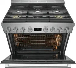 Electrolux ECFG3668AS 36-Inch Dual Fuel Freestanding Range - Professional Gas Cooktop & Electric Oven for Home Kitchen Cooking, Baking & Entertaining
