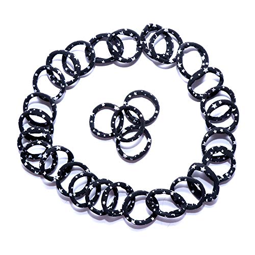 Honbon Stylish Hair Ties for Women & Girls - 30 Pack Black Elastic Hair Bands - Soft No-Slip Hair Accessories for Ponytail, Bun & Braid Hairstyles - Perfect for Work, Gym & Everyday Use