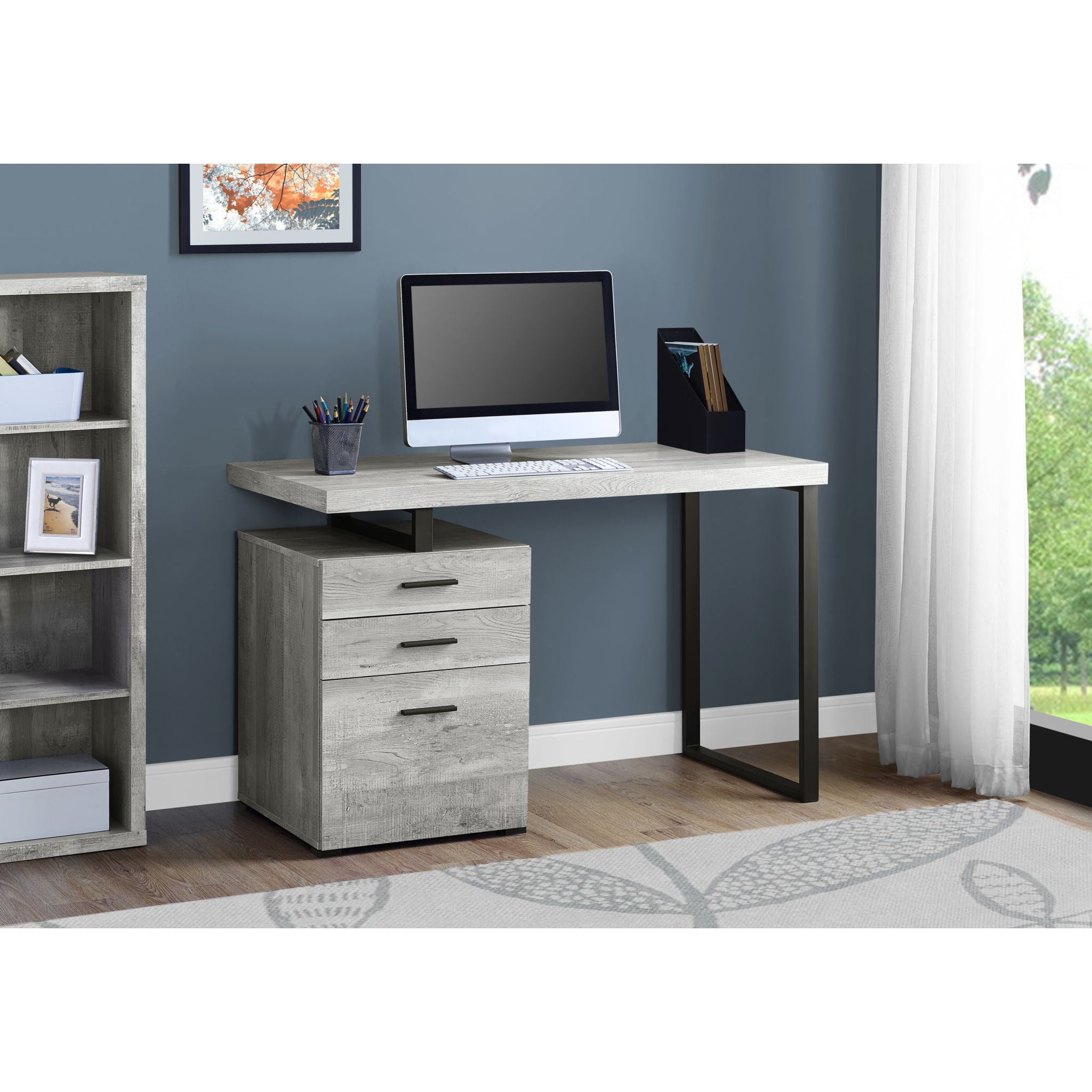 60 Inch Large Computer Desk for Home Office - Modern Writing Workstation with Sturdy Frame - Perfect for Remote Work, Gaming & Study