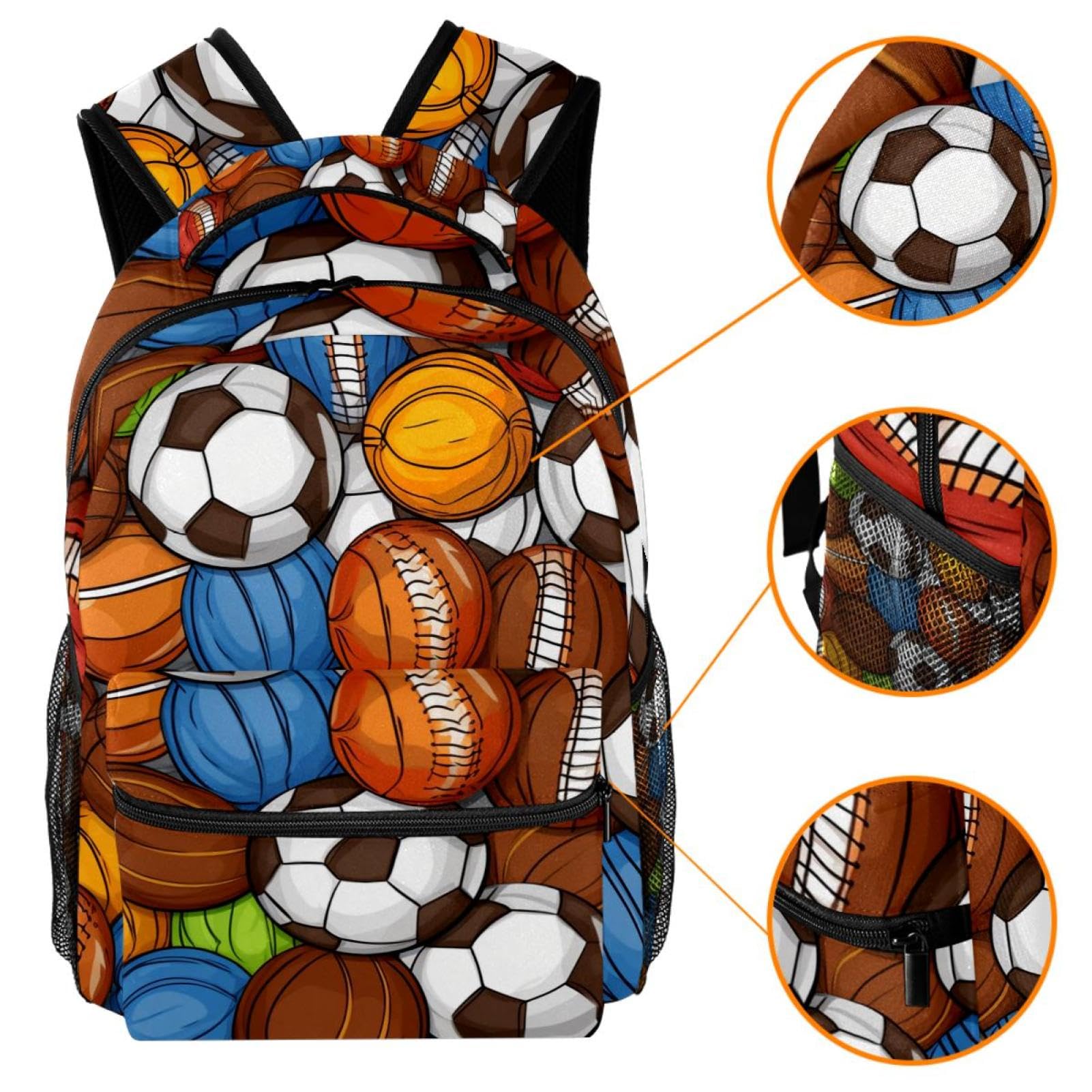 Men's & Women's Travel Backpack - Durable Sports Backpack for Basketball, Football & Volleyball | Perfect for Gym, Travel & Outdoor Activities