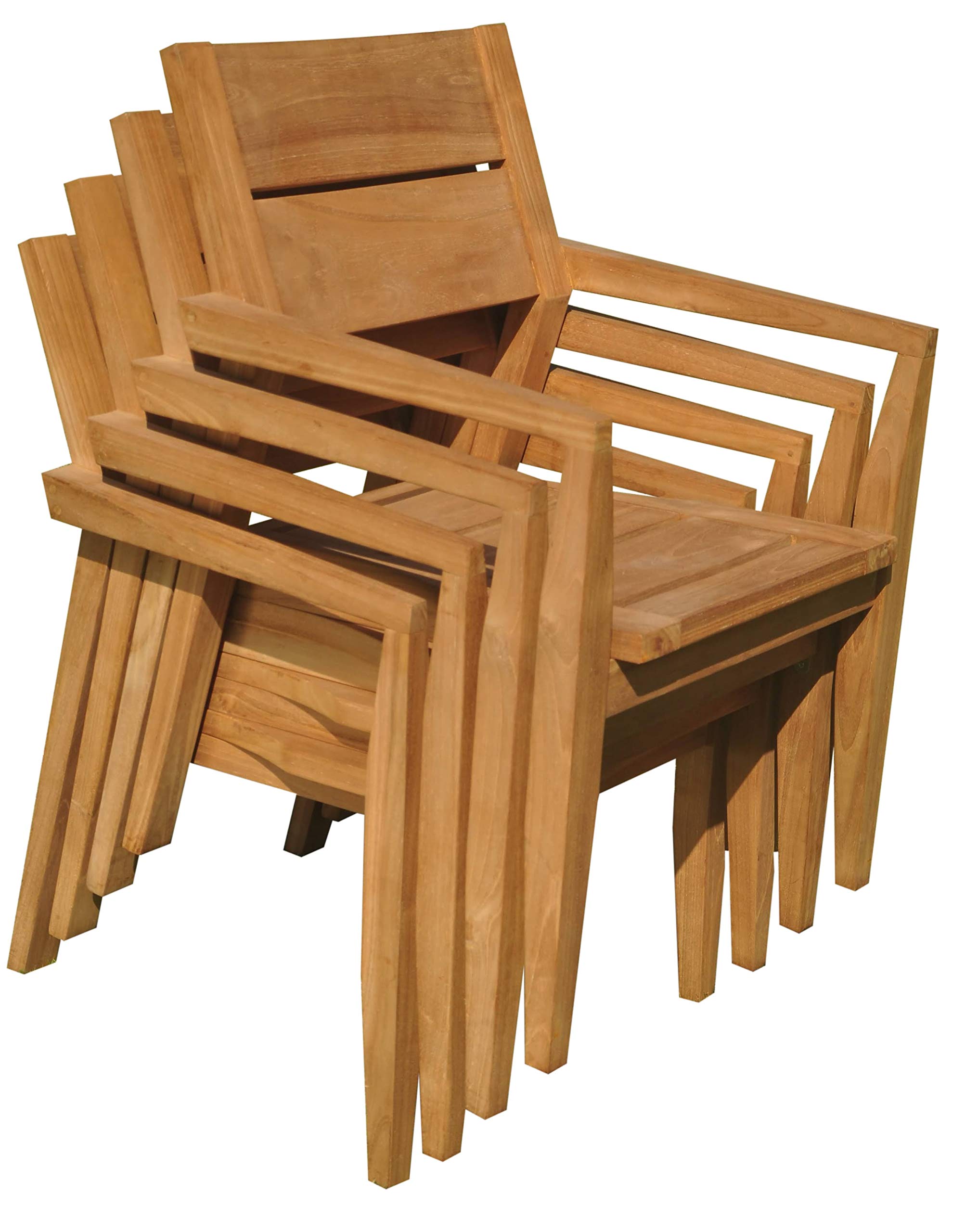 Premium 4-Piece Outdoor Patio Teak Dining Set - 36