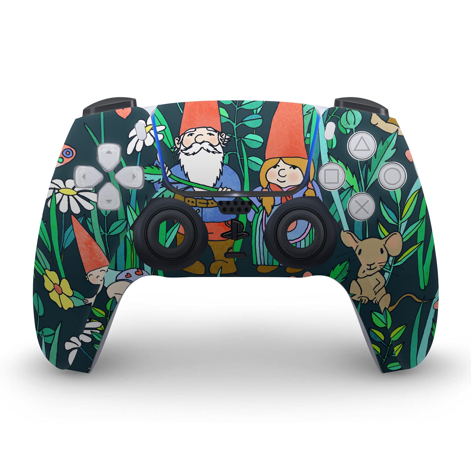 Gnome Family Love Art Vinyl Decal Sticker Set for Sony PS5 Digital Edition & DualSense Controller - Protective Gaming Skin Cover for Playstation 5 Console and Wireless Gamepad - Perfect for Home Decor, Gaming Setup, and Gift Giving