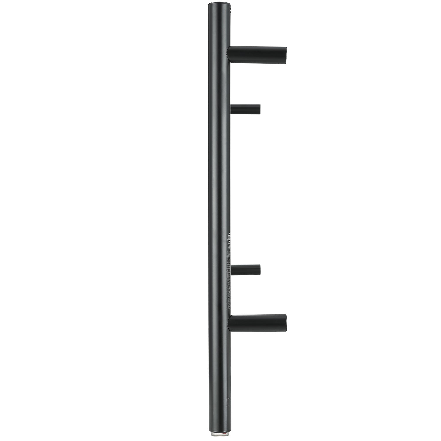 Ancona Amplia Dual 12 Bar Hardwired & Plug-in Electric Towel Warmer - Matte Black Finish with Digital Wall Timer - Perfect for Bathroom, Spa & Luxury Home Use