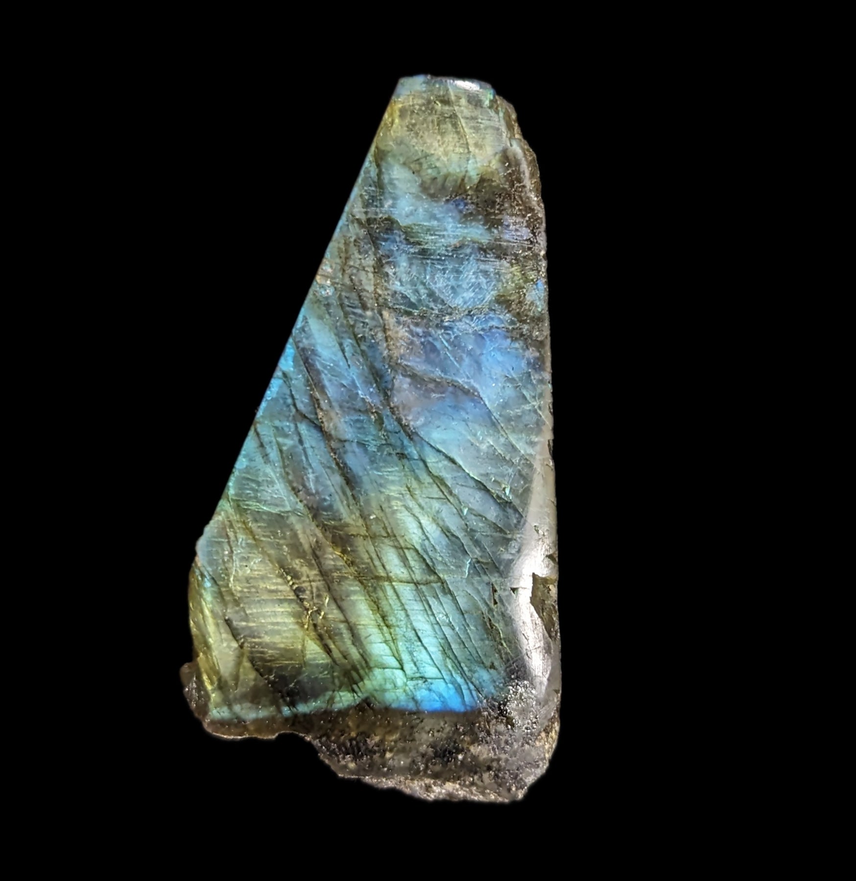 Natural Polished Labradorite Slice - Healing Crystal for Jewelry Making, Home Decor & Meditation | Perfect for Necklaces, Bracelets & Spiritual Gifts