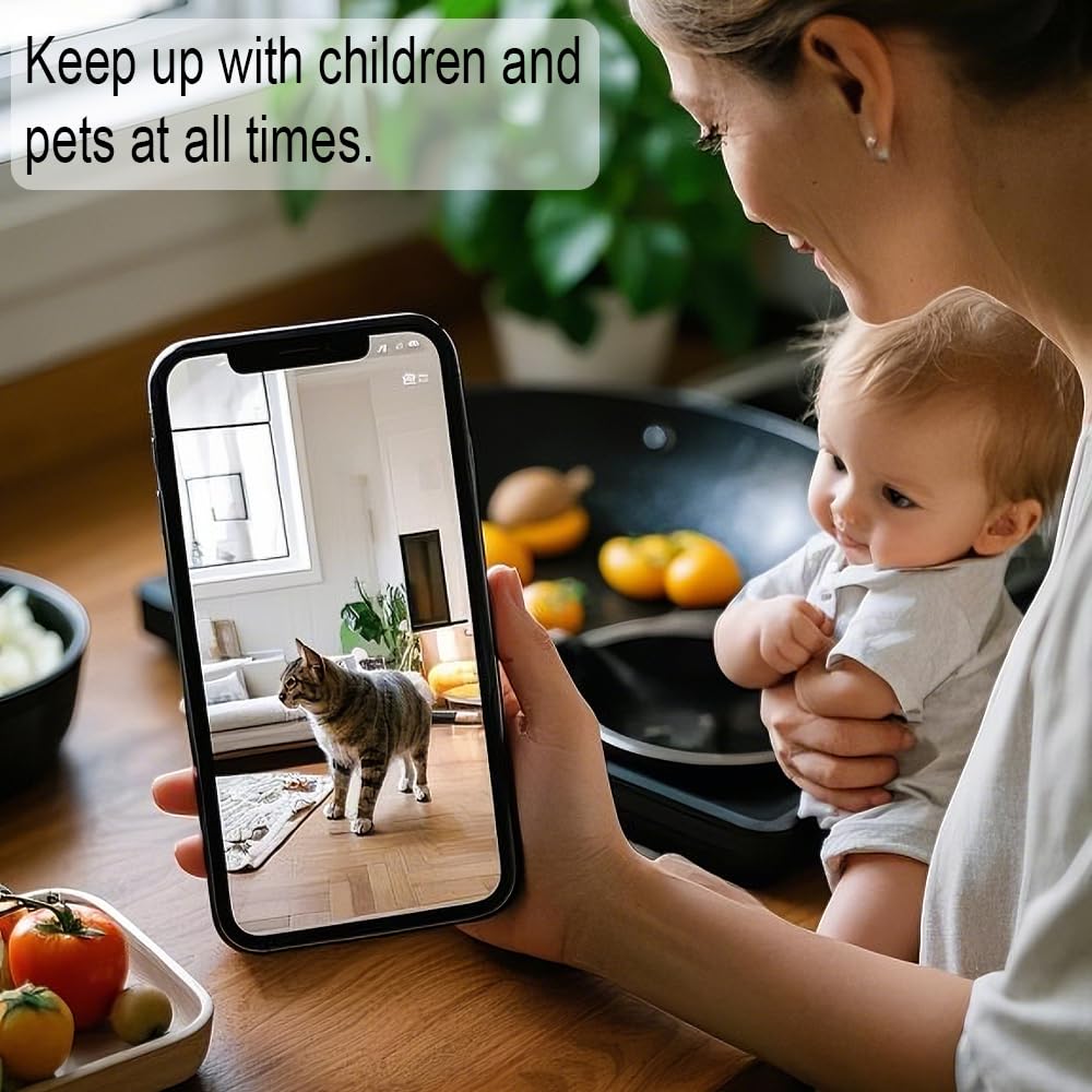 5G/2.4G WiFi Security Camera Indoor - 2K HD Wireless Baby/Pet Monitor with Motion Detection & Two-Way Audio - Works with Alexa & Cloud/SD Storage - Perfect for Home, Nursery & Elderly Care Security