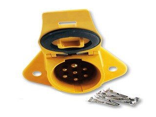 Cole Hersee 12300 13-Pole Trailer Socket - Heavy Duty 12V/24V Electrical Connector for Trucks, Trailers & RVs - Weatherproof & Durable Wiring Solution for Towing & Hauling