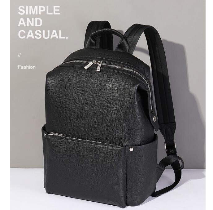 Premium Large Black Leather Backpack Purse for Women - Stylish & Durable Travel Laptop Bag, Work Commute & College Essentials Organizer