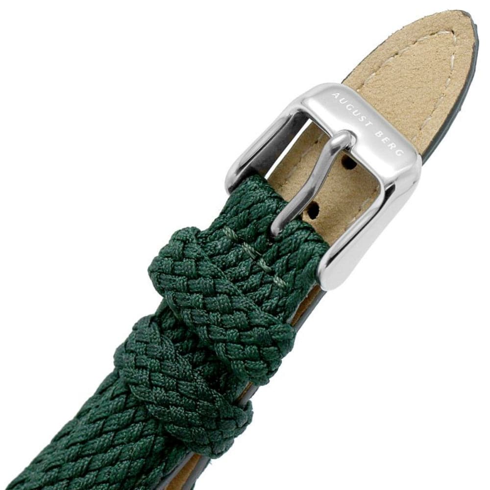 August Berg X Morris & Co. Perlon Braided Nylon Strap Unisex Watch M1FH0630E17VGN7 (30mm) - Stylish & Durable for Everyday Wear, Outdoor Adventures & Fashion Accessories