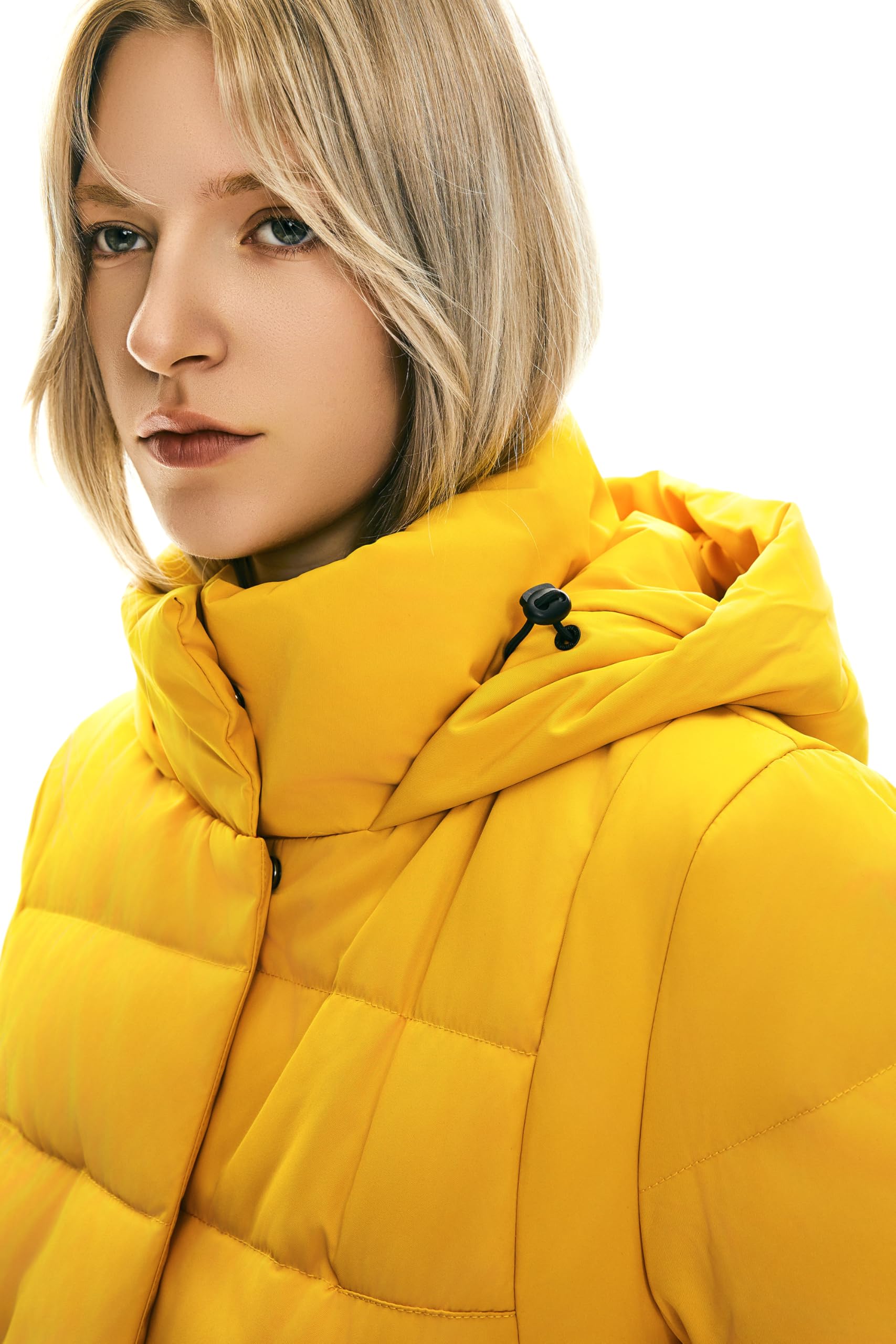 Orolay Women's Thickened Long Down Jacket - Winter Warm Hooded Puffer Coat with Side Zipper Pockets | Perfect for Cold Weather, Snow Activities & Outdoor Adventures