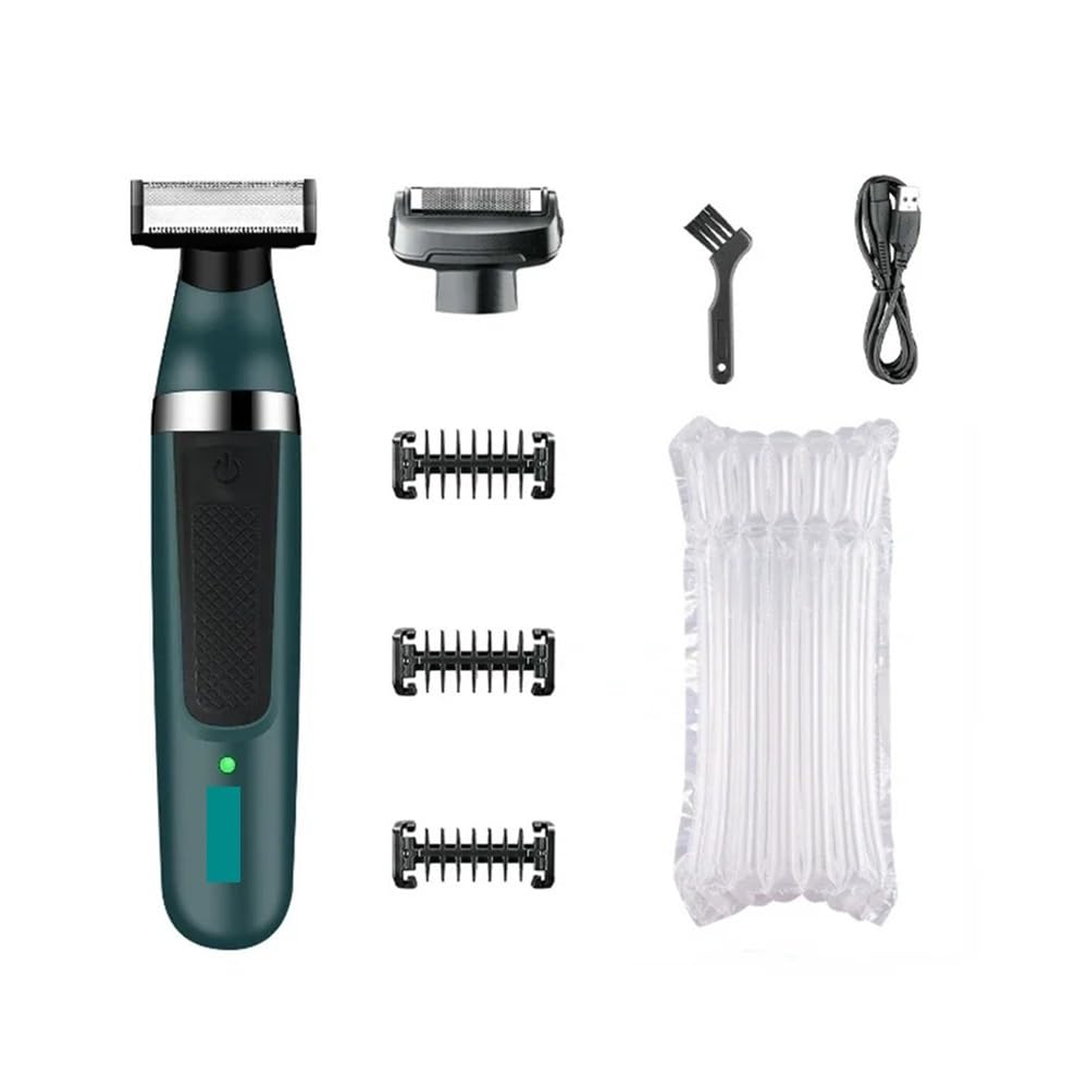 Rechargeable Waterproof Electric Razor & Beard Trimmer for Men - V-G-R V393 Hair Shaver, Body Groomer, Face & Pubic Hair Trimming - Perfect for Travel, Gym & Home Use