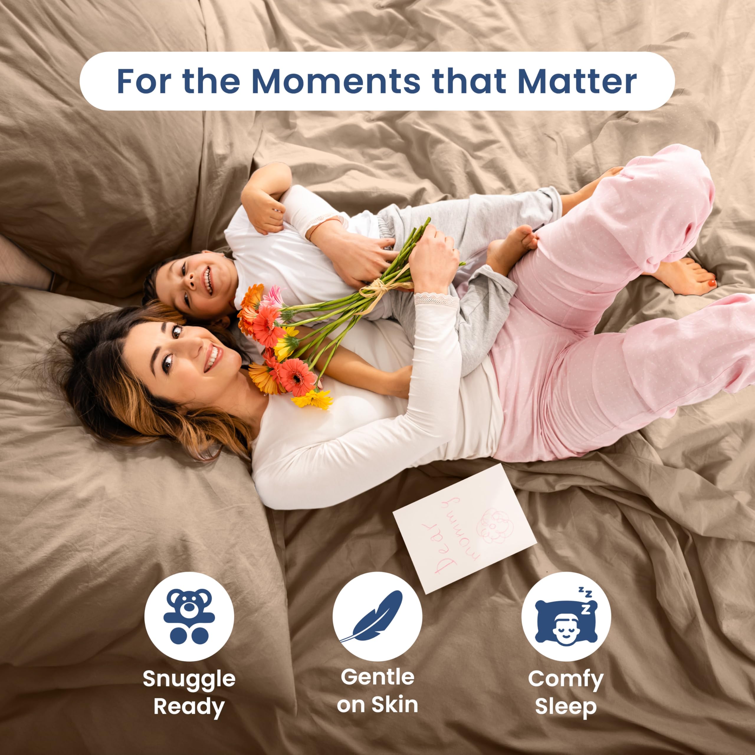 3 Piece Twin Sheets Set - Soft Breathable Brushed Cotton Rich Blend Bed Sheets | Lightweight, Wrinkle Resistant, Durable & Easy Care | Secure-Fit Comfort for Kids, Teens & Guest Rooms | Perfect for Dorms, Daybeds & Cozy Bedrooms (Beige)