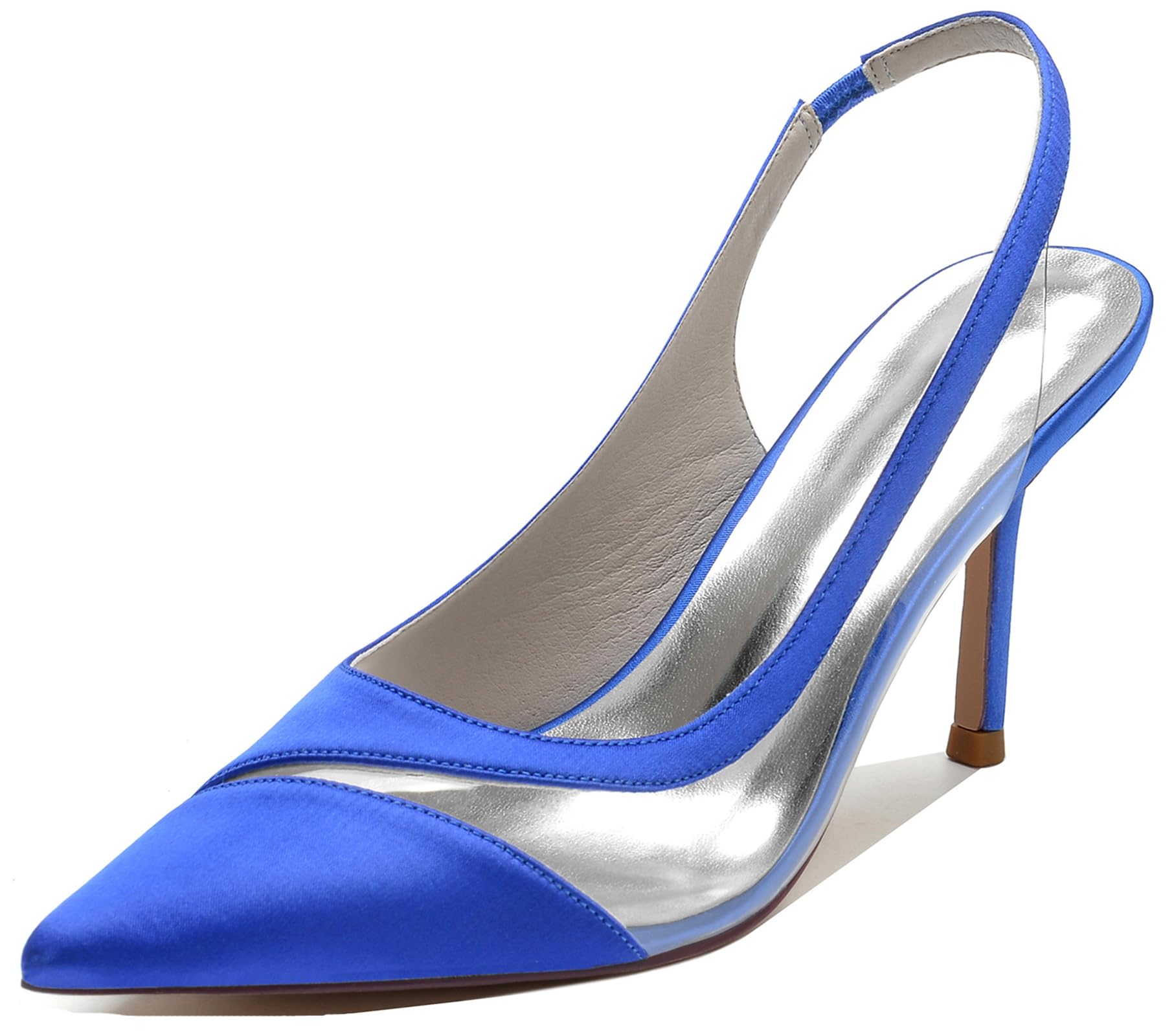 Minishion Women's Slingback Dress Pumps - Comfortable Wedding Guest Shoes & Evening Party Heels BR007 | Perfect for Bridal Showers, Formal Events & Office Wear