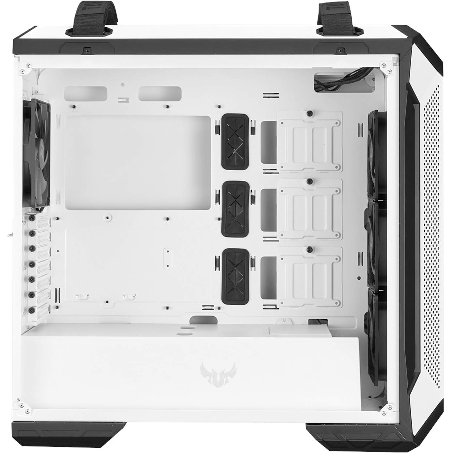 ASUS TUF Gaming GT501 White Mid-Tower PC Case - Supports EATX Motherboards, 2x USB 3.1 Ports, Tempered Glass Side Panel, 4 Pre-Installed Fans | Perfect for Gaming PC Builds, Streaming Setups & High-Performance Workstations