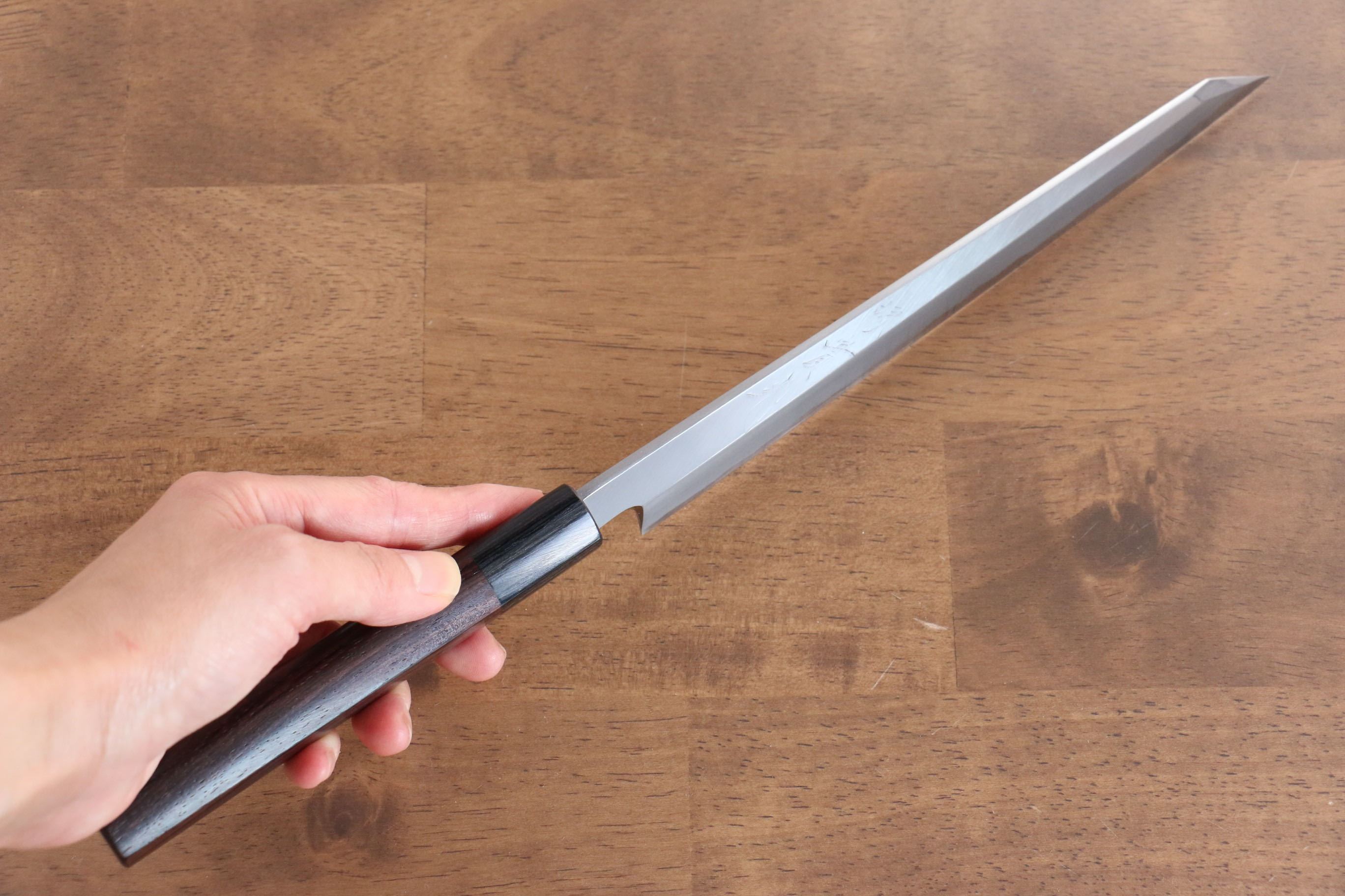 Premium Jikko White Steel No.2 Kiritsuke Yanagiba 210mm - Japanese Chef Knife with Ebony Handle for Sushi, Sashimi & Precision Cutting - Perfect for Professional Chefs & Home Cooks