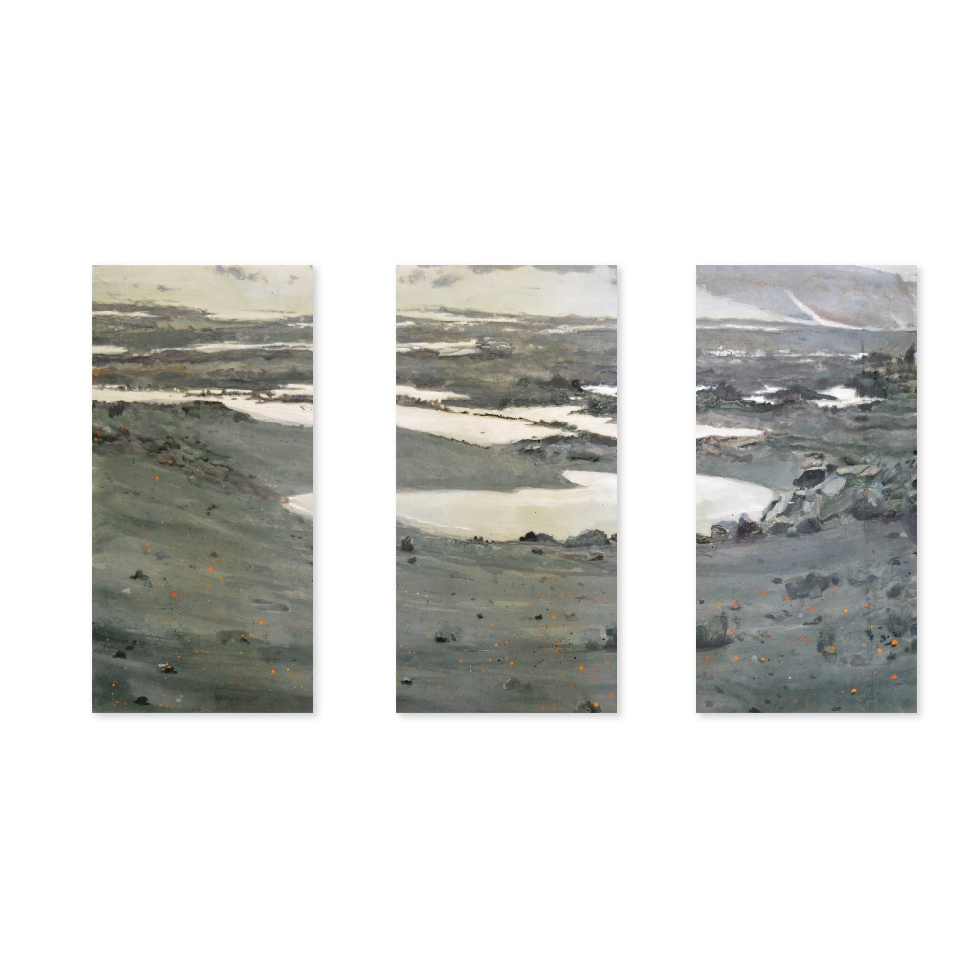 Back To Basecamp 30 - Set of 3 Textured Framed Wall Art Prints for Living Room, Bedroom & Office Decor | Nature Inspired Canvas Paintings for Modern Home Interior Design