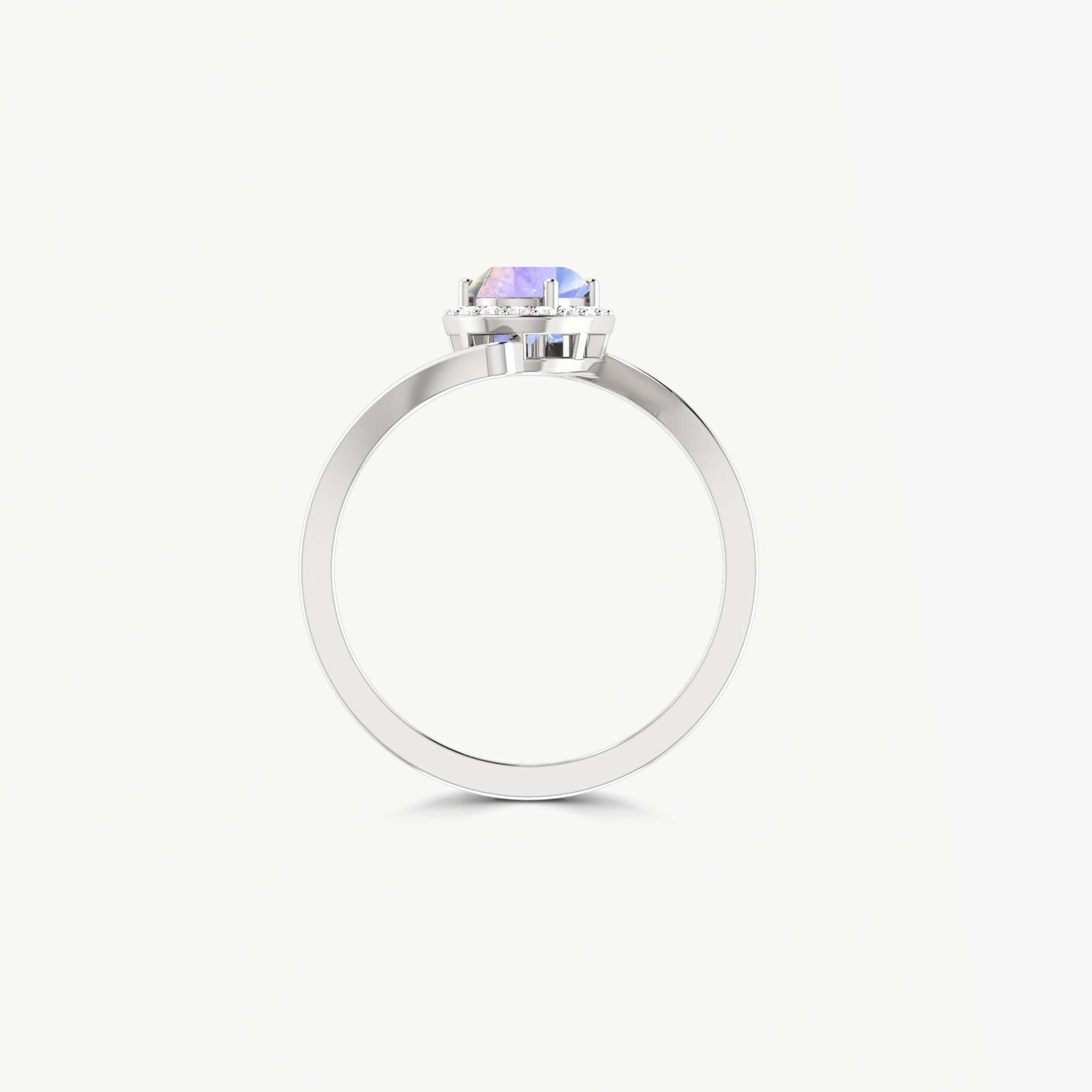 Stunning White Rainbow Moonstone Gold Vermeil or Silver Ring – Elegant Jewelry for Women, Perfect for Weddings, Parties & Everyday Wear