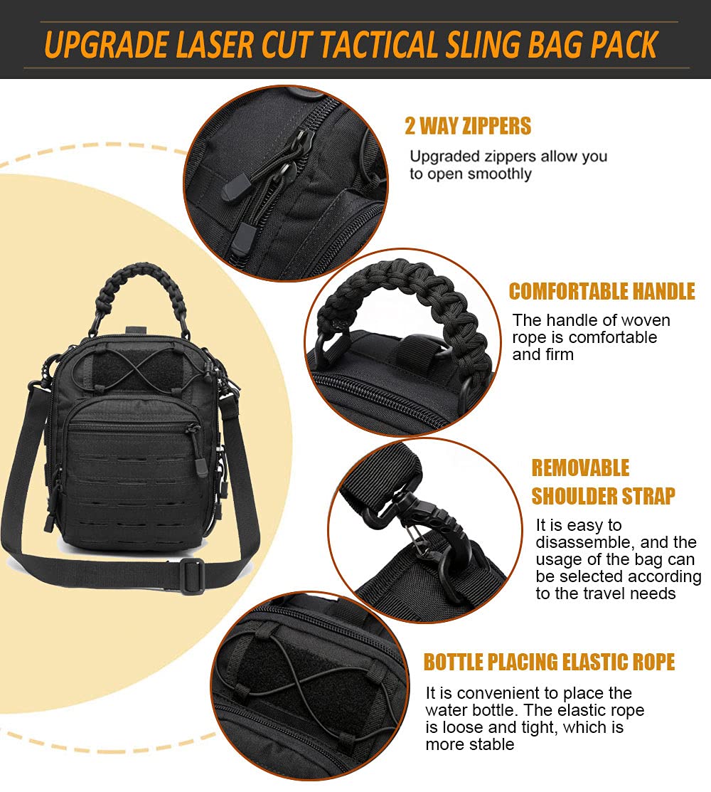 Tactical Backpack for Men - Military 3-Day Assault Pack with MOLLE for Outdoor & Hiking