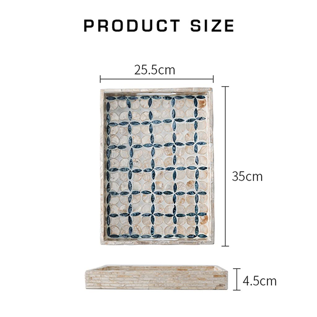 Stylish Wooden Serving Tray - Rectangular Tea Tray & Jewelry Organizer | Decorative Vanity Dresser Tray for Perfume Storage | Entryway, Living Room & Bedroom Decor | Perfect for Home Organization & Gift Giving