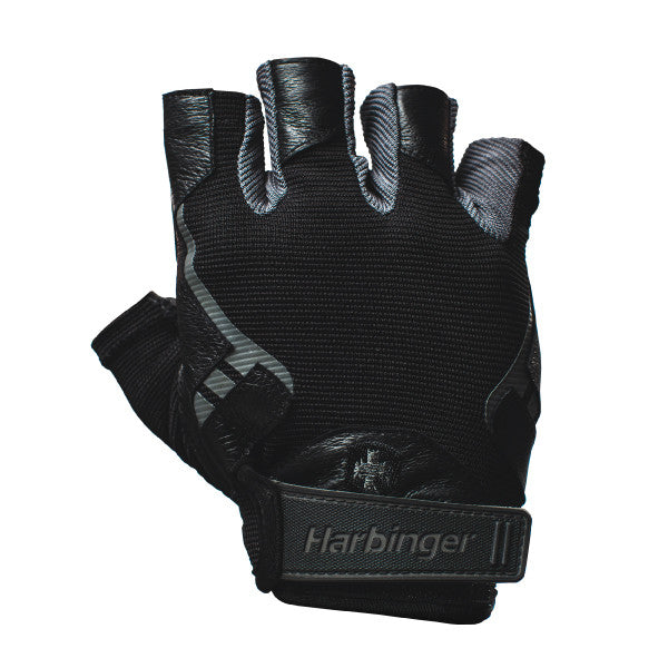 Harbinger Men's Pro Weightlifting Gloves - Black for Gym, CrossFit & Strength Training - Durable Workout Gloves for Men