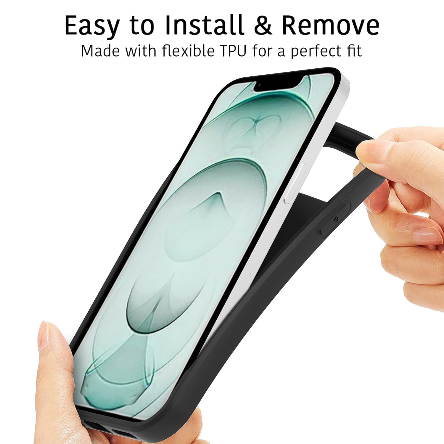 CoverON Slim TPU Case for Apple iPhone 13 Mini - Flexible Soft Protective Cover in Black | Perfect for Everyday Use & Drop Protection