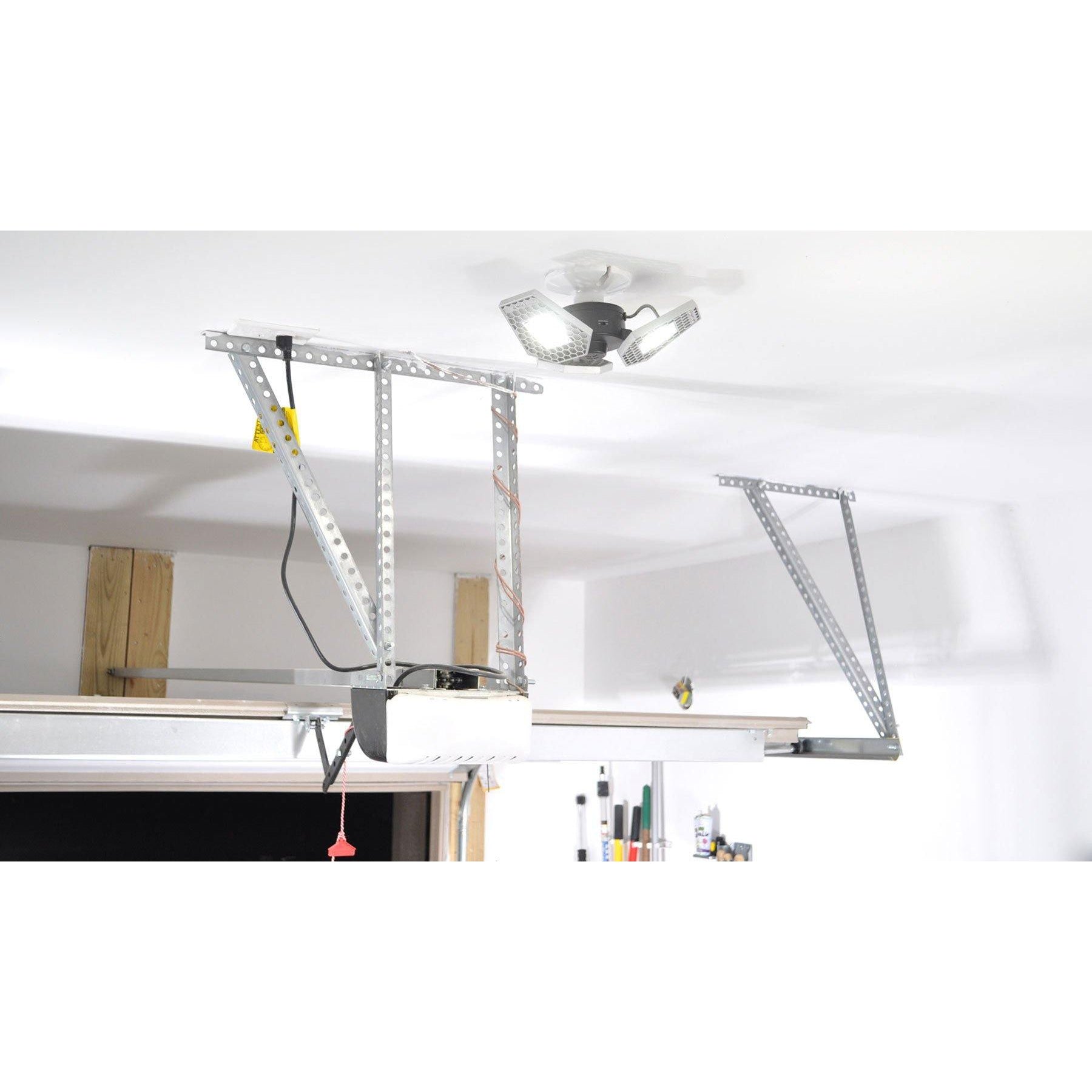 LTO TRiLIGHT Motion Activated Garage Ceiling Light - LED Security Lighting for Home, Warehouse & Outdoor Use