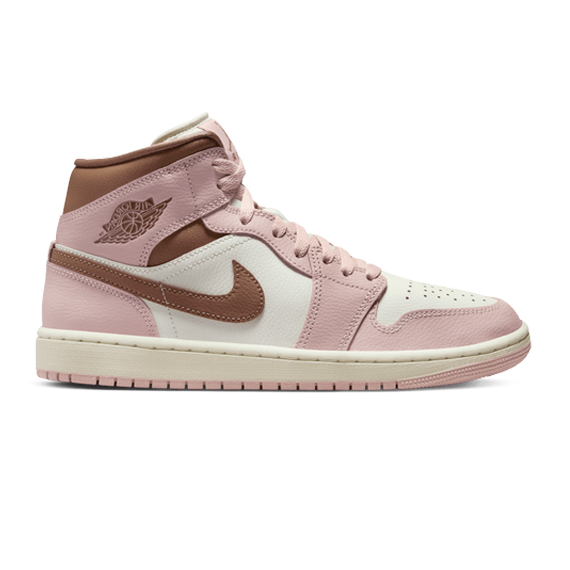 Air Jordan 1 Mid 'Pink Oxford Brown' Women's Basketball Shoes - Retro Sneakers for Women, Casual & Streetwear Fashion - Perfect for Gym, Running, and Everyday Wear