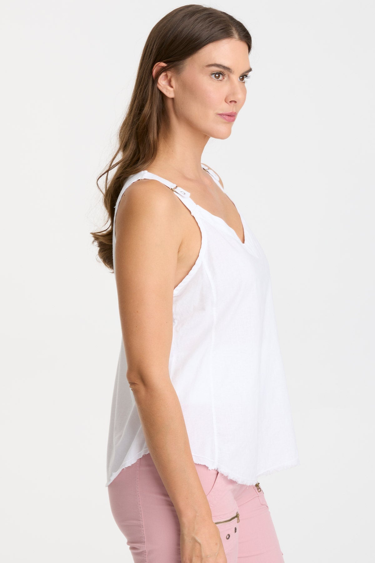 Linen Theroux Tank Top for Women - Soft Breathable Summer Casual Shirt - Perfect for Beach, Travel, and Everyday Wear
