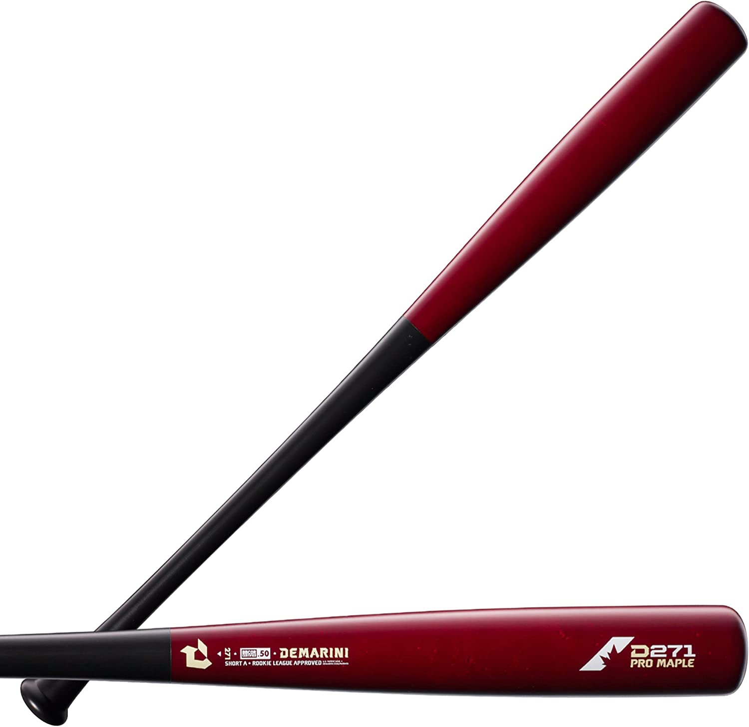 DeMarini D271 Pro Maple Wood Composite Baseball Bat - Maroon/Black | High Performance for Youth & Adult Players | Perfect for Training, Games & Tournaments