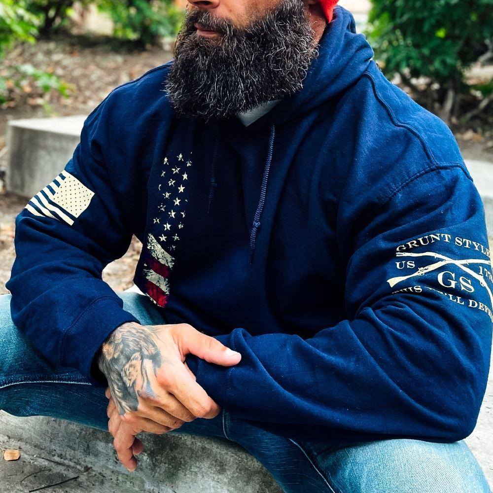True Colors Hoodie for Men & Women - Navy Blue Pullover Hooded Sweatshirt - Cozy Fleece Lining for Casual Wear, Gym, and Outdoor Activities